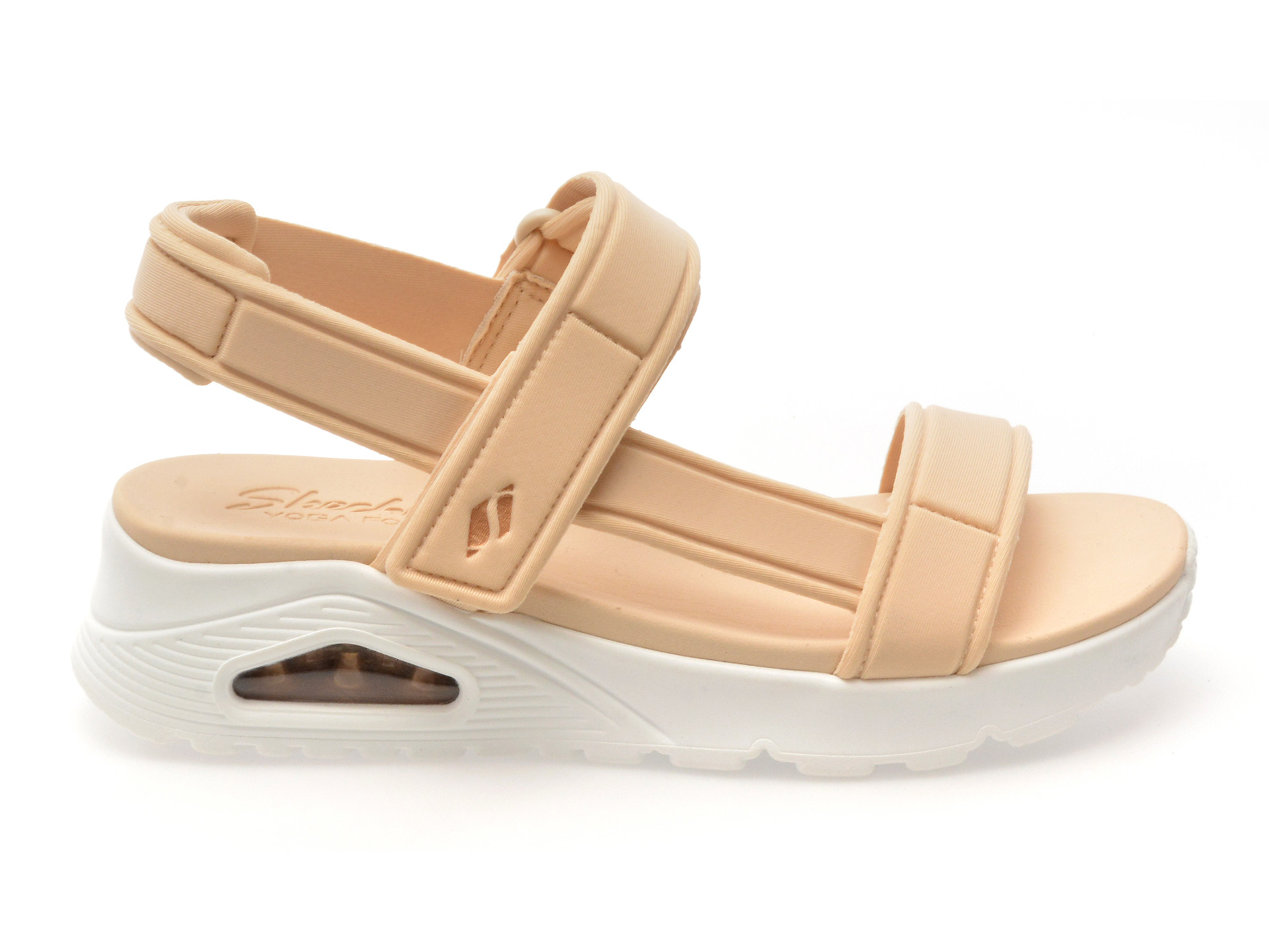 Sandale SKECHERS bej, UNO, din piele ecologica