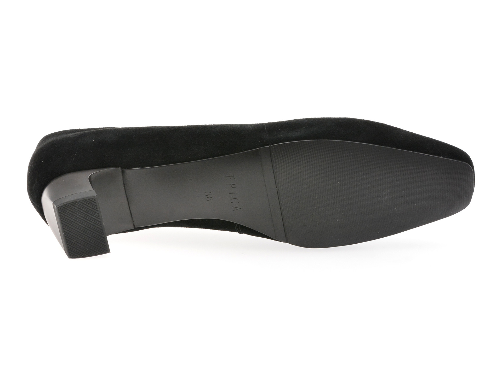 Balerini EPICA negri, 502807, din piele intoarsa