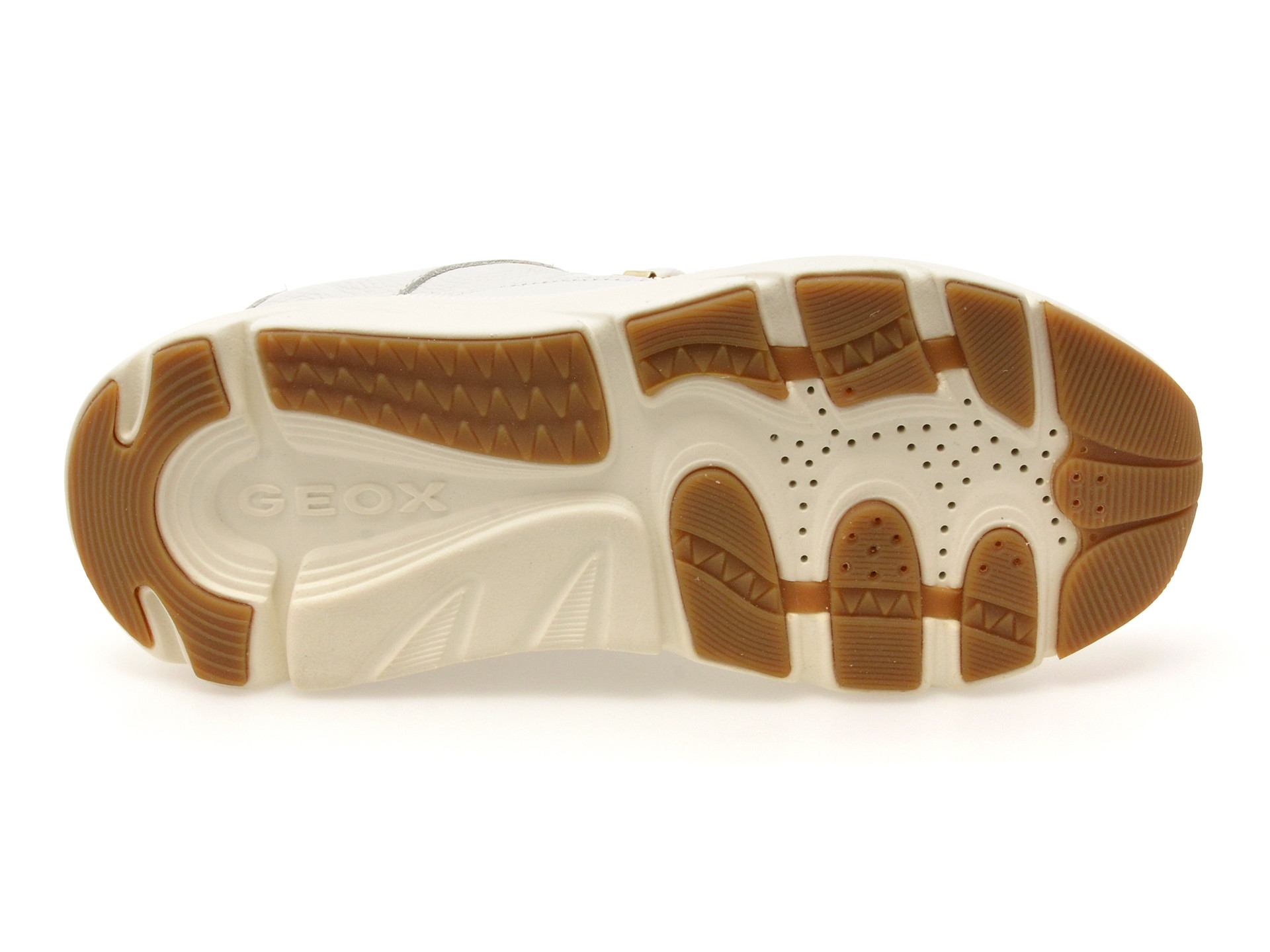 Pantofi sport GEOX albi, D36UFE, din piele naturala