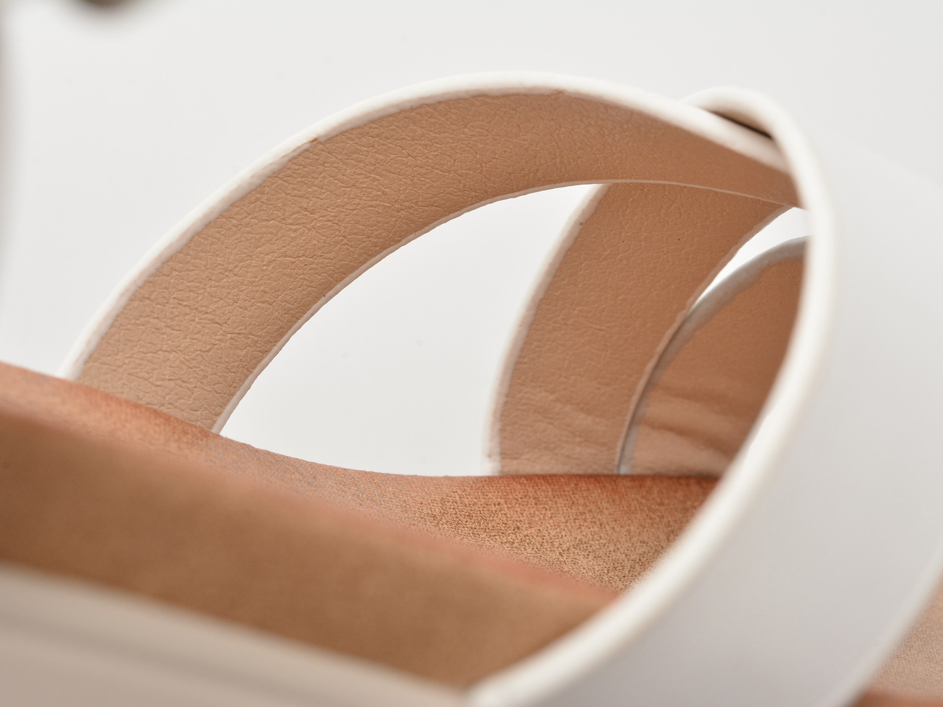 Sandale IMAGE albe, 70423, din piele naturala