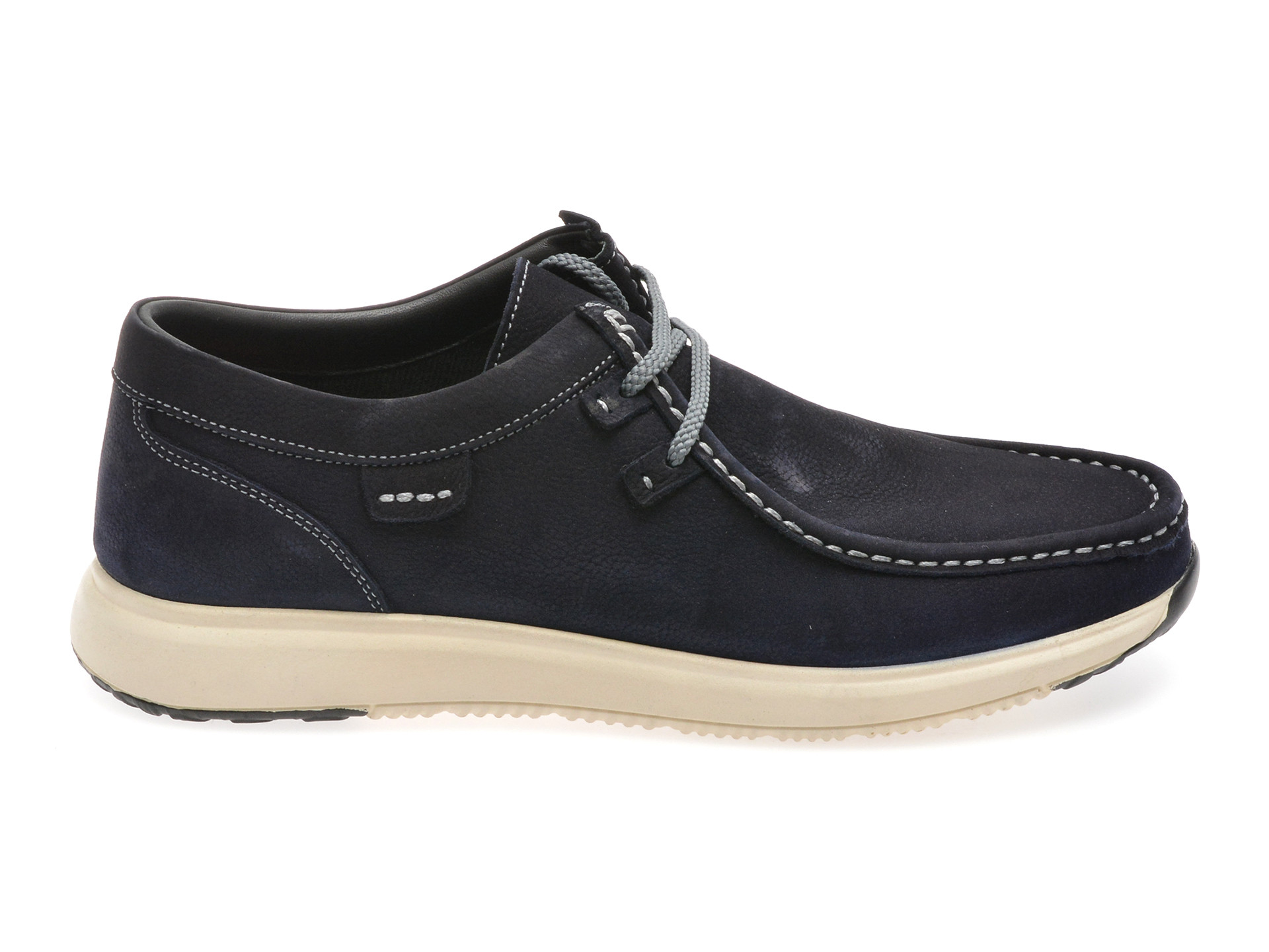 Mocasini OTTER bleumarin, SF2002, din nabuc