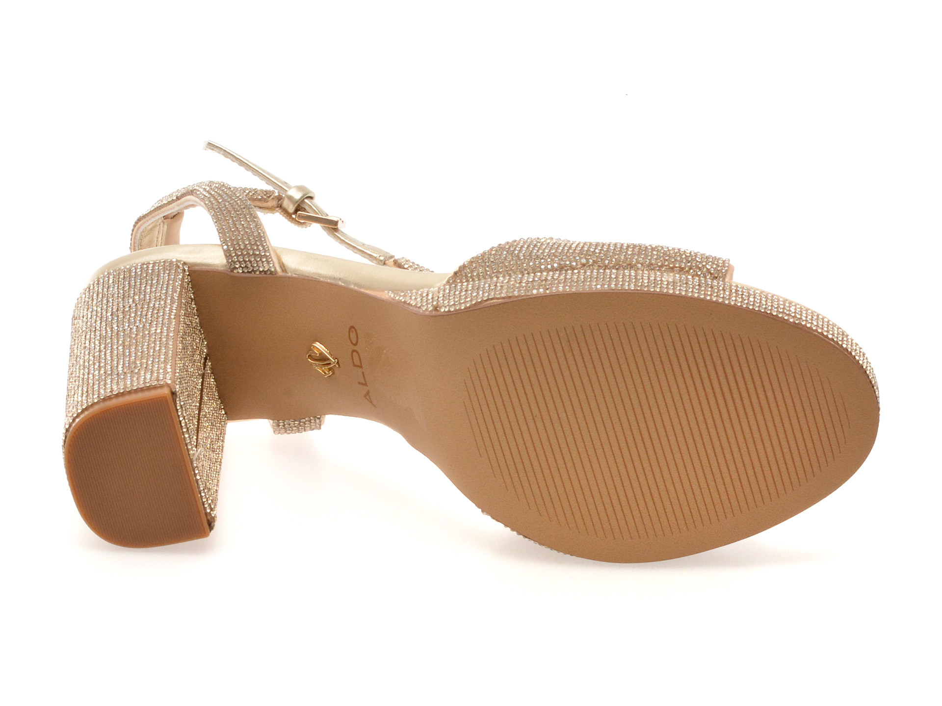 Sandale elegante ALDO aurii, ALLURING 741, din material textil