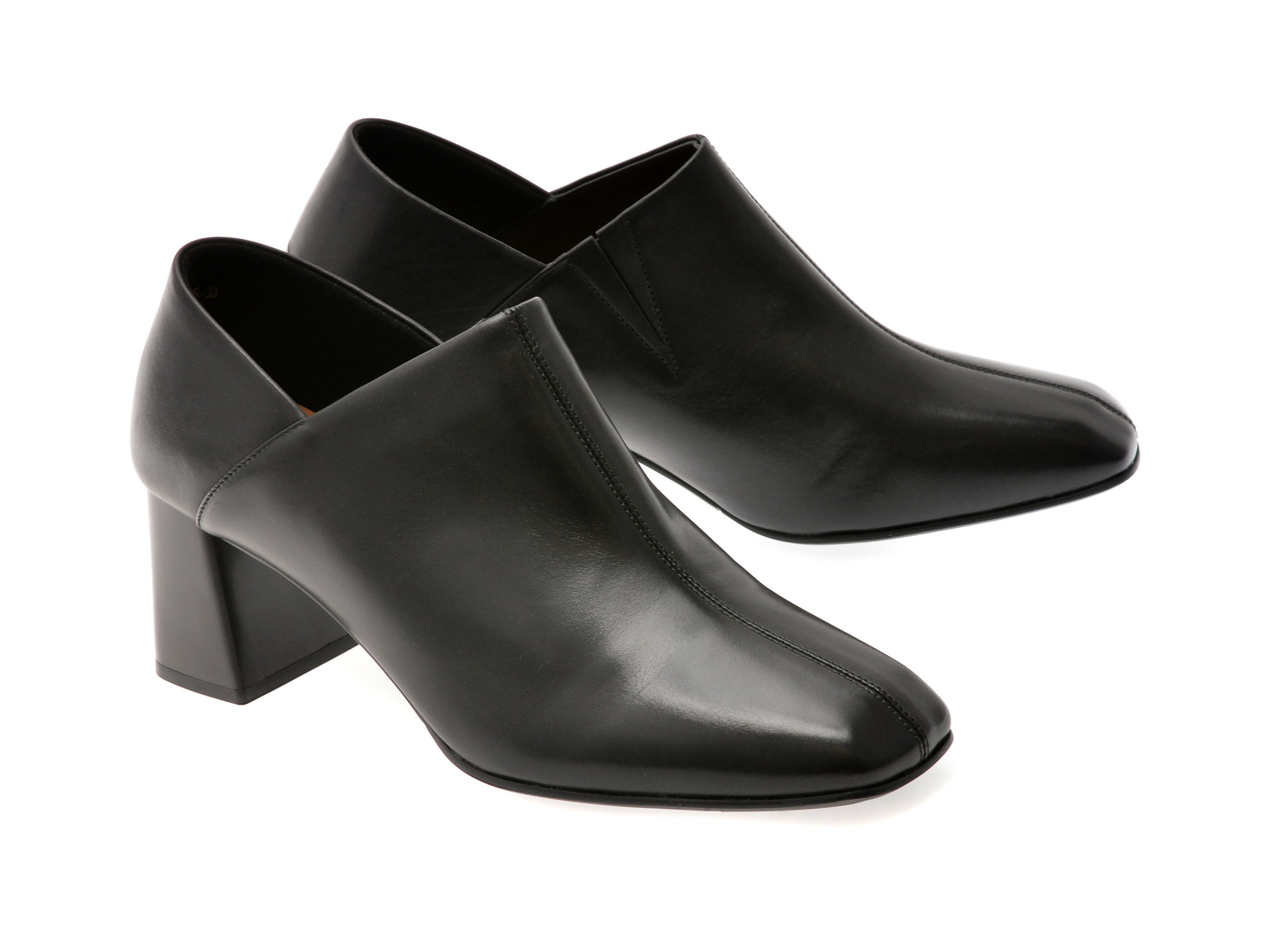 Pantofi EPICA negri, D07267, din piele naturala