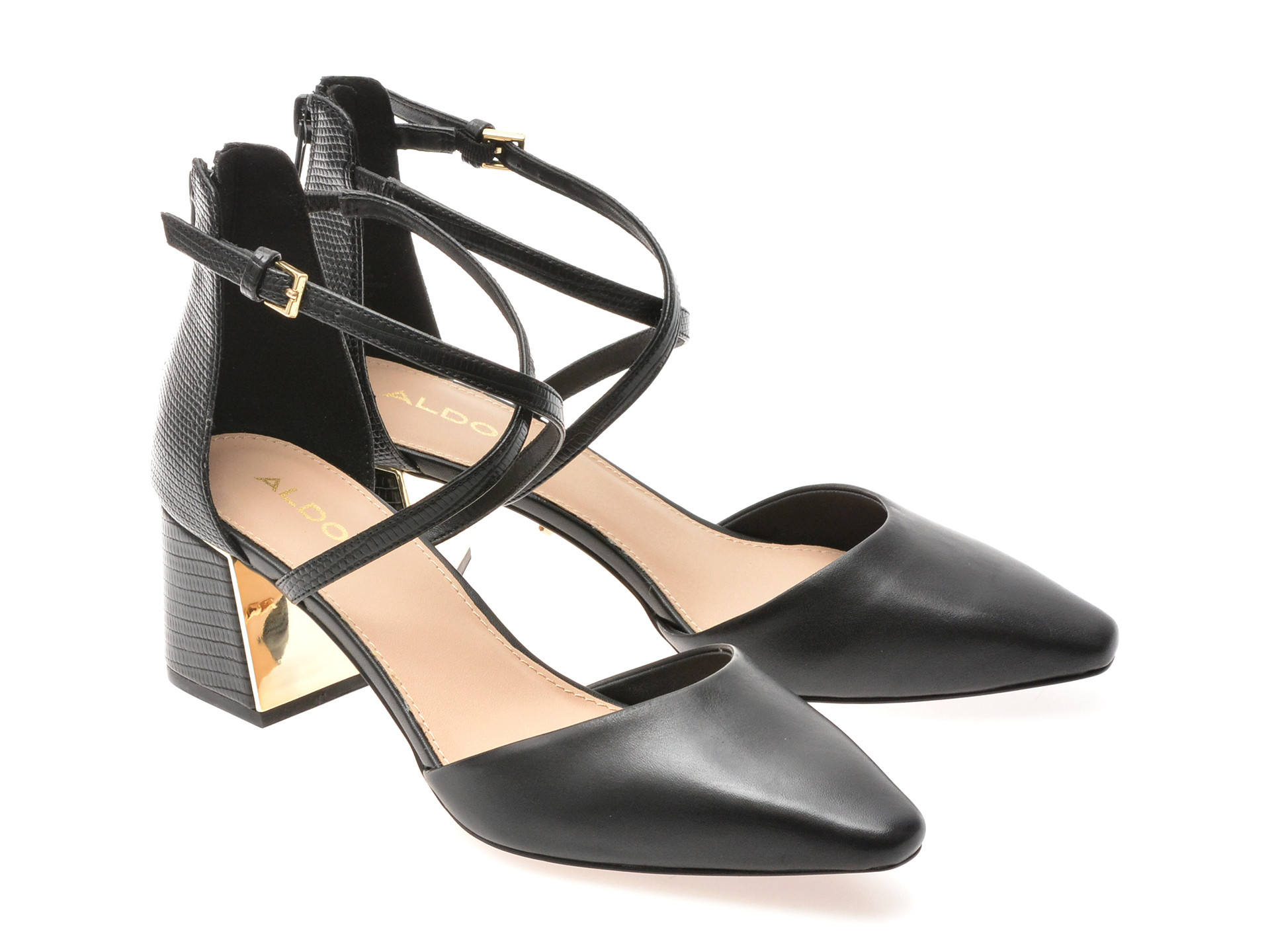 Pantofi eleganti ALDO negri, GRARWEN 001, din piele naturala