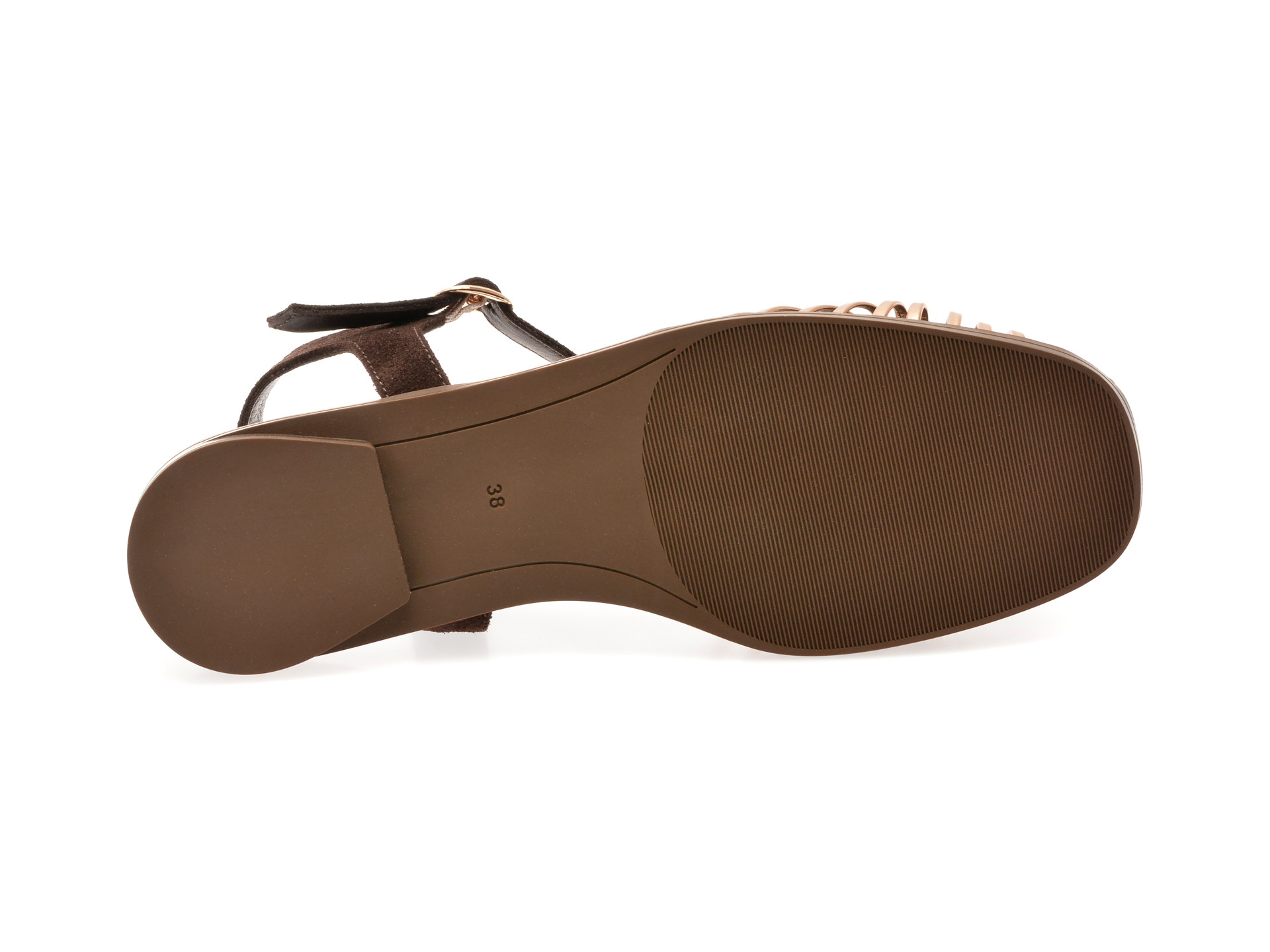 Sandale IMAGE maro, 902035, din piele intoarsa