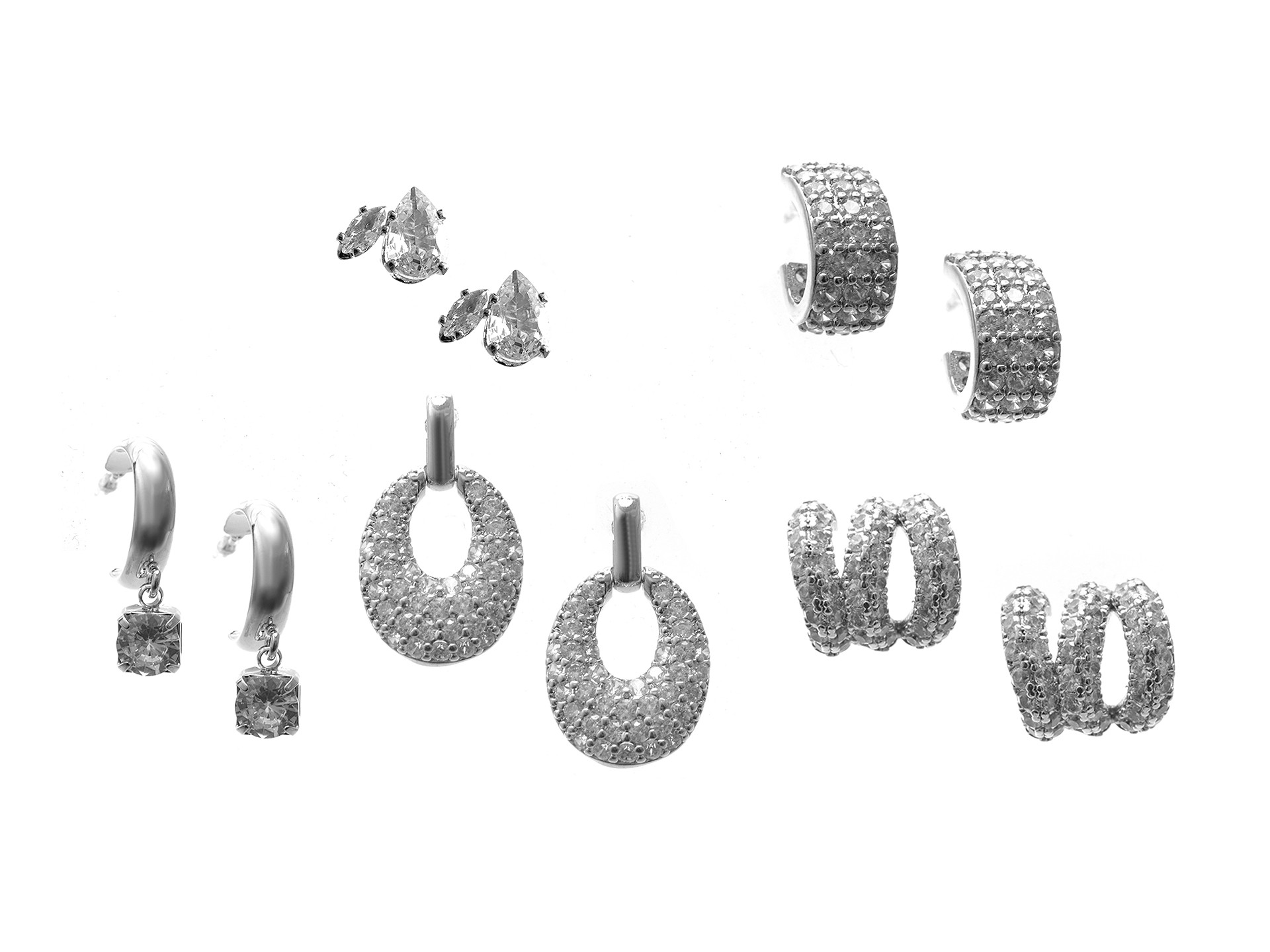 Cercei ALDO argintii, FIVELOOKS 973, din metal