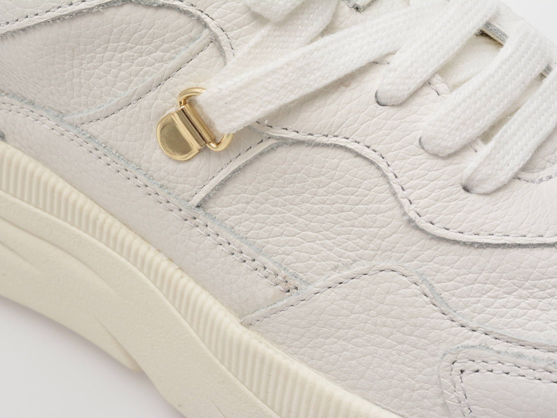 Pantofi sport GEOX albi, D36UFE, din piele naturala