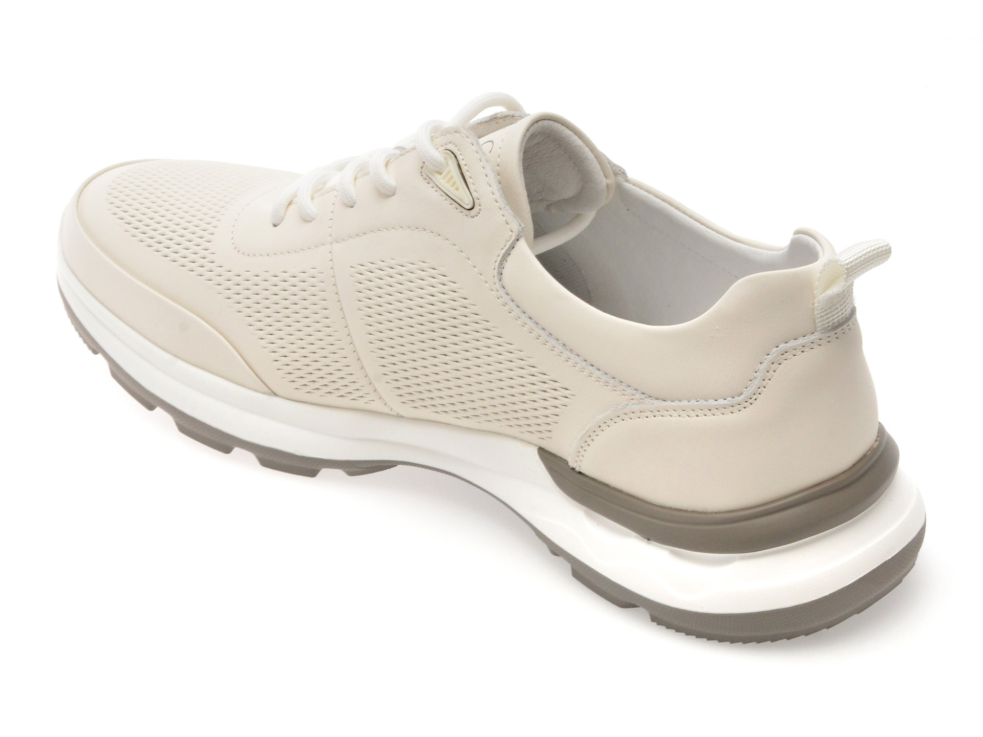 Pantofi sport EPICA albi, 37391, din piele naturala