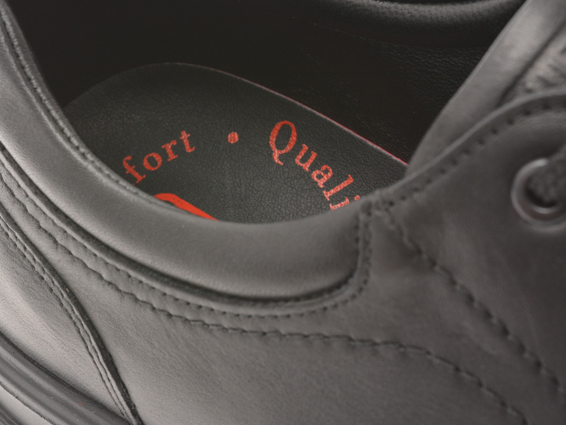 Pantofi OTTER negri, 2804, din piele naturala