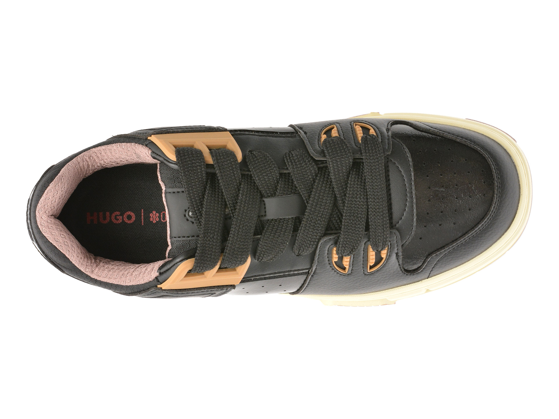 Pantofi sport HUGO negri, 8548, din piele ecologica