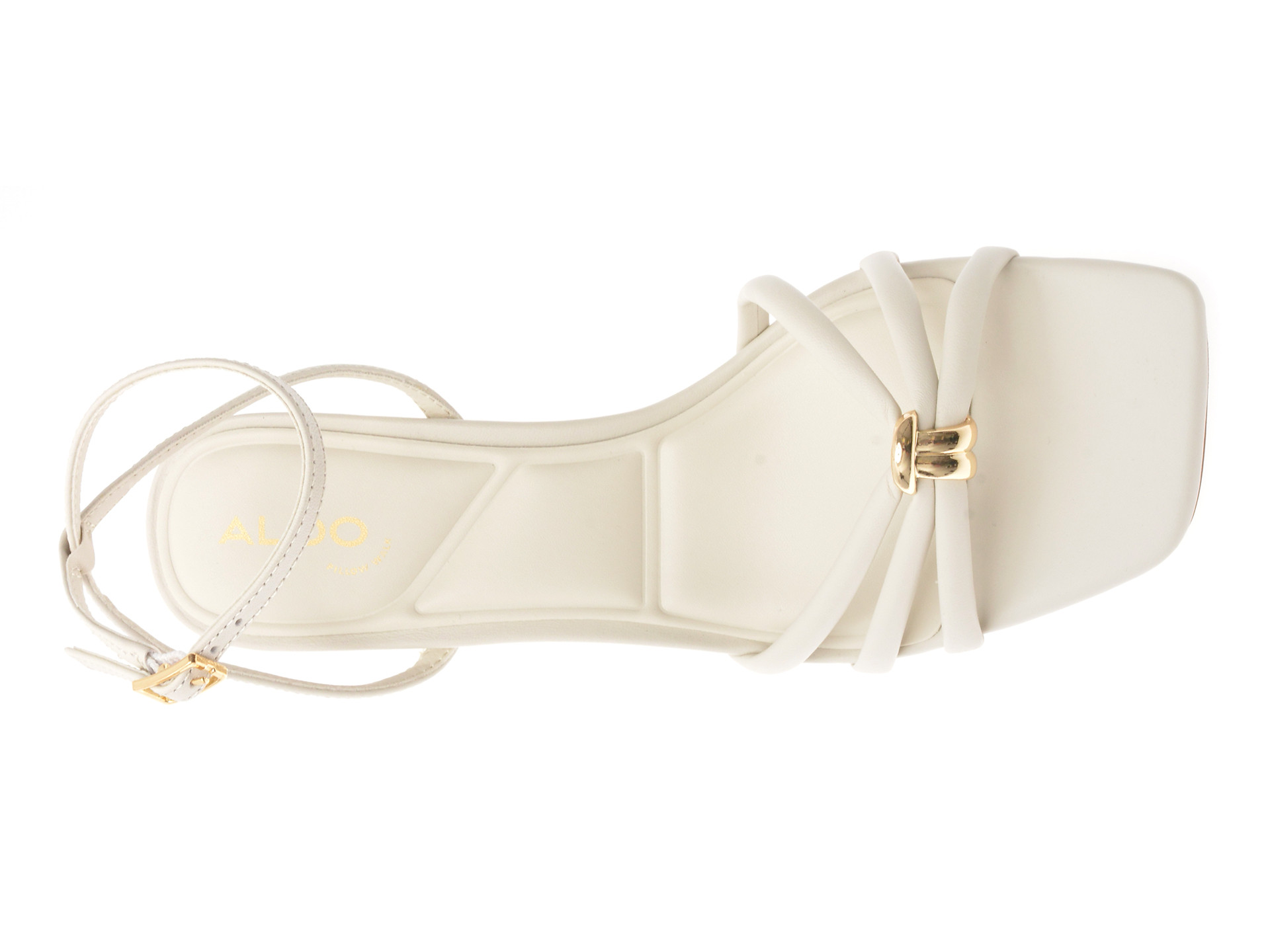 Sandale elegante ALDO albe, KAILAYA 121, din piele naturala