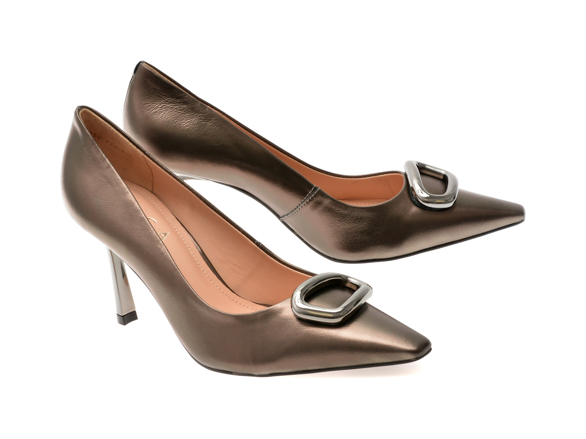 Pantofi eleganti EPICA argintii, 1175878, din piele naturala