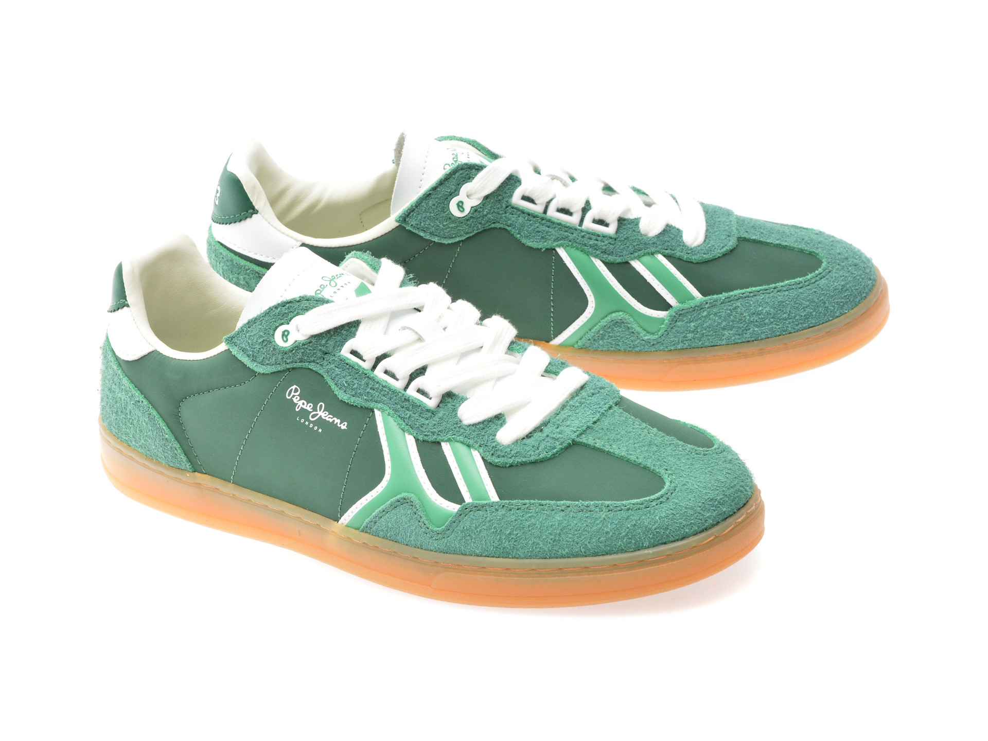 Pantofi sport PEPE JEANS verzi, BALL FUN, din material textil