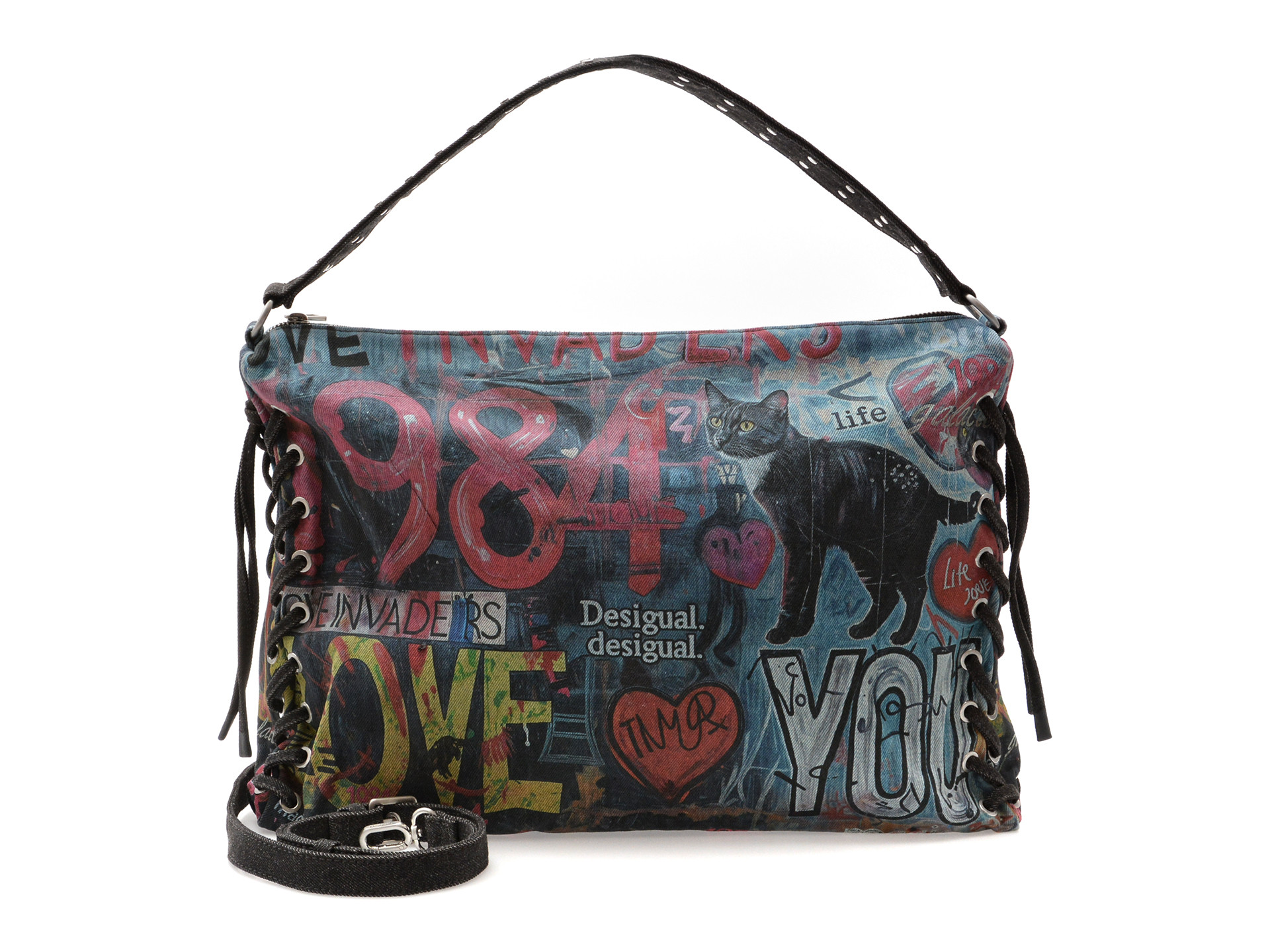 Geanta DESIGUAL multicolor, WAXD23, din material textil