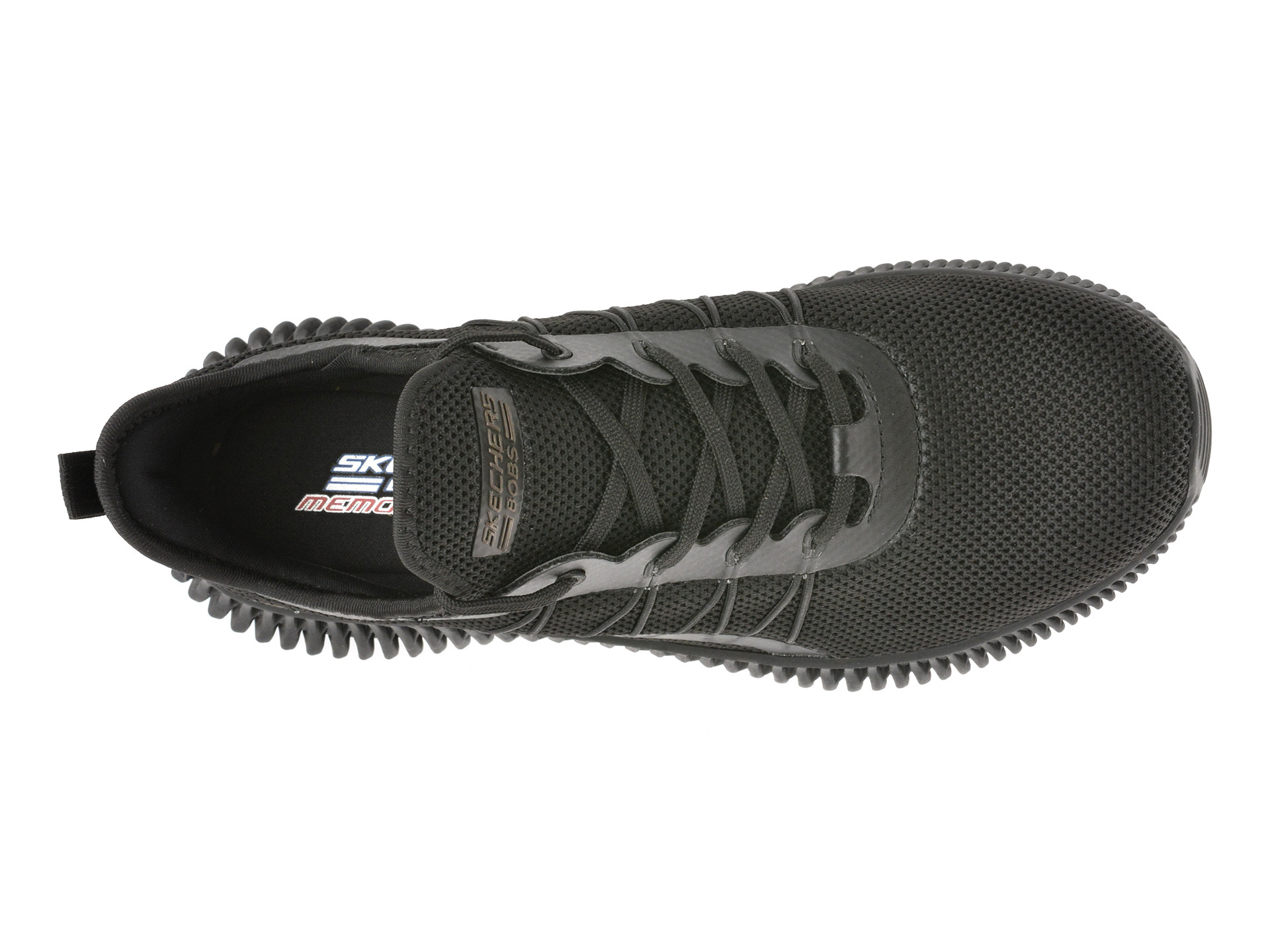 Pantofi sport SKECHERS negri, BOBS GEO, din material textil
