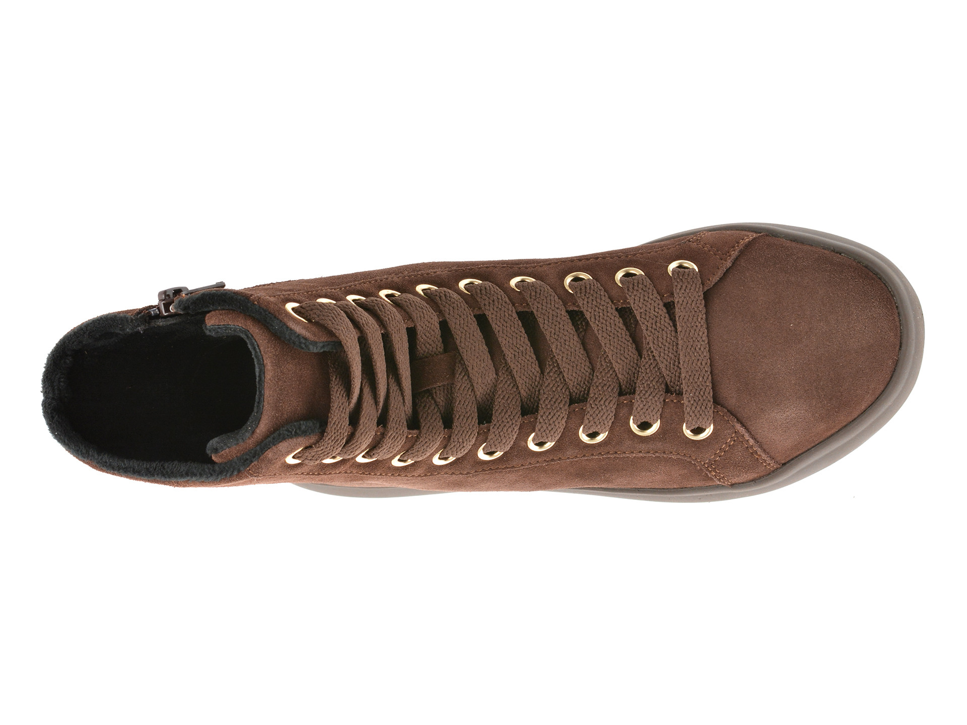 Ghete GEOX maro, D36TCD, din piele intoarsa