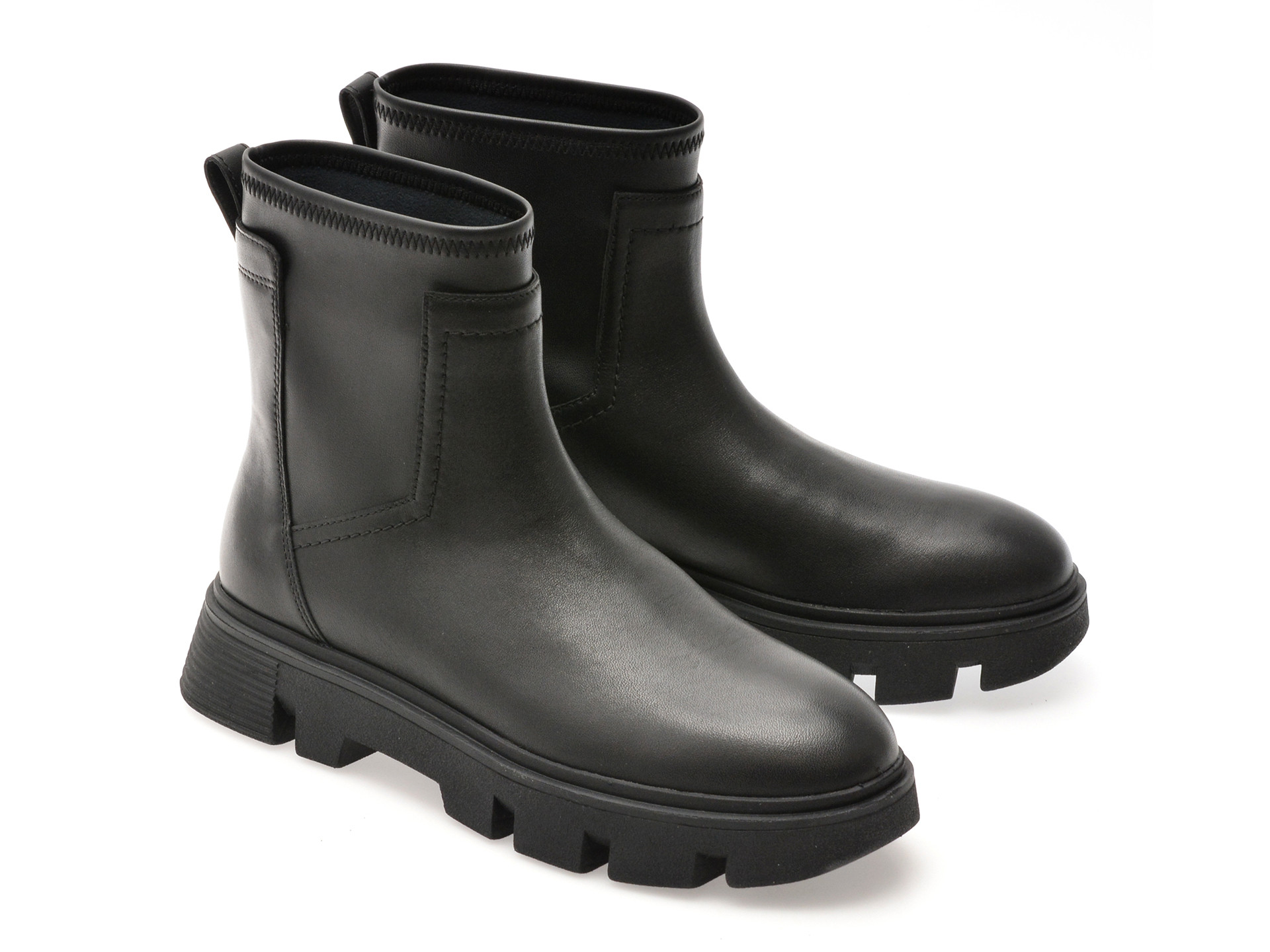 Ghete GEOX negre, D26UAC, din piele naturala