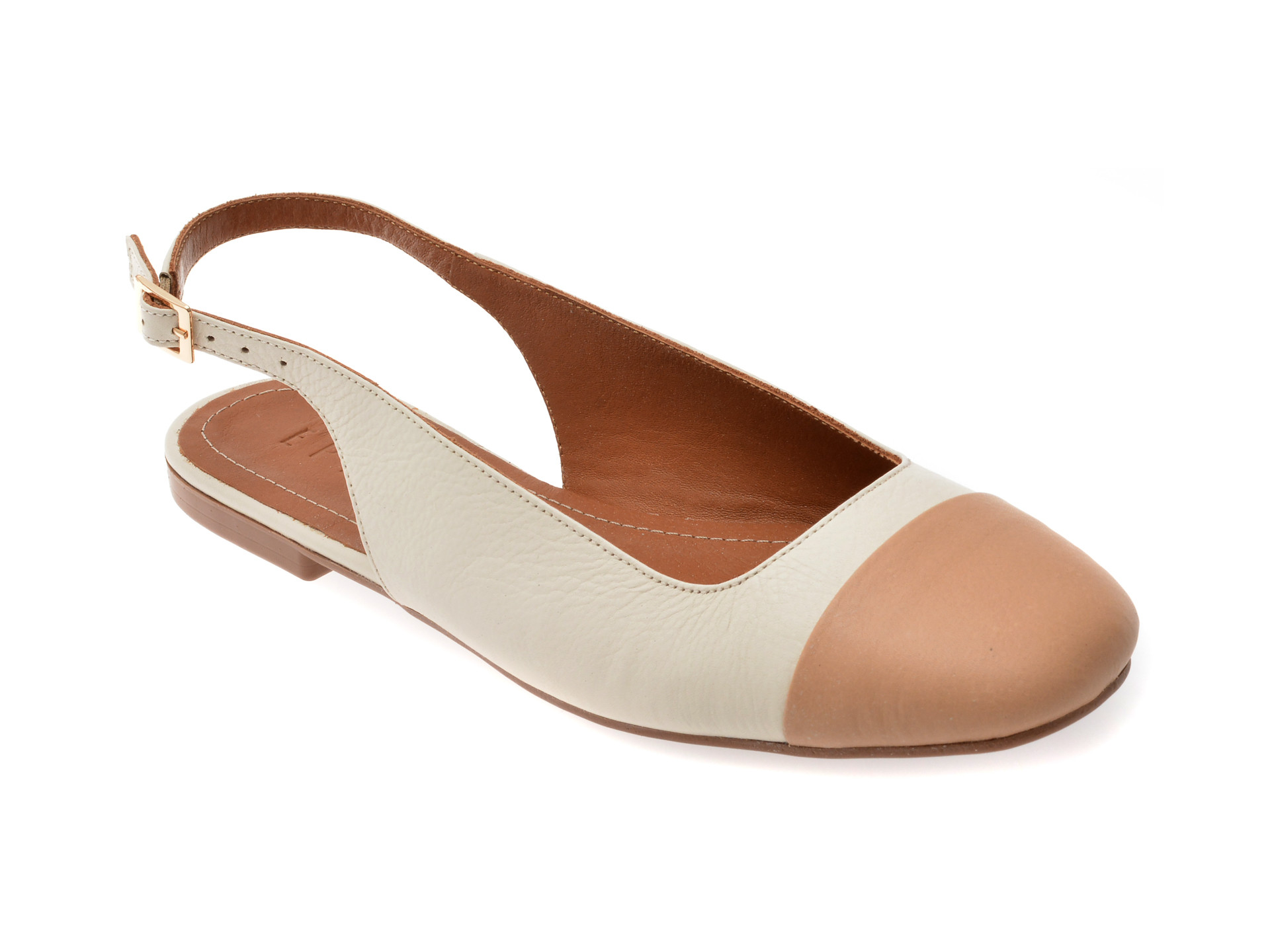 Pantofi EPICA albi, 2005, din piele naturala