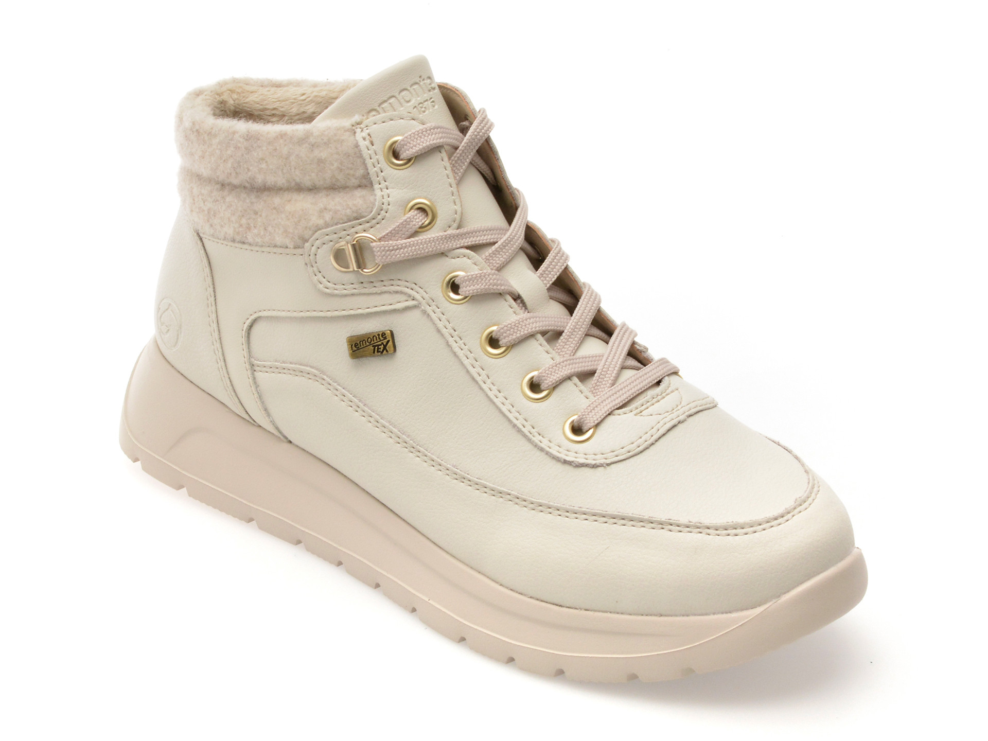 Ghete REMONTE albe, D2V71, din material textil