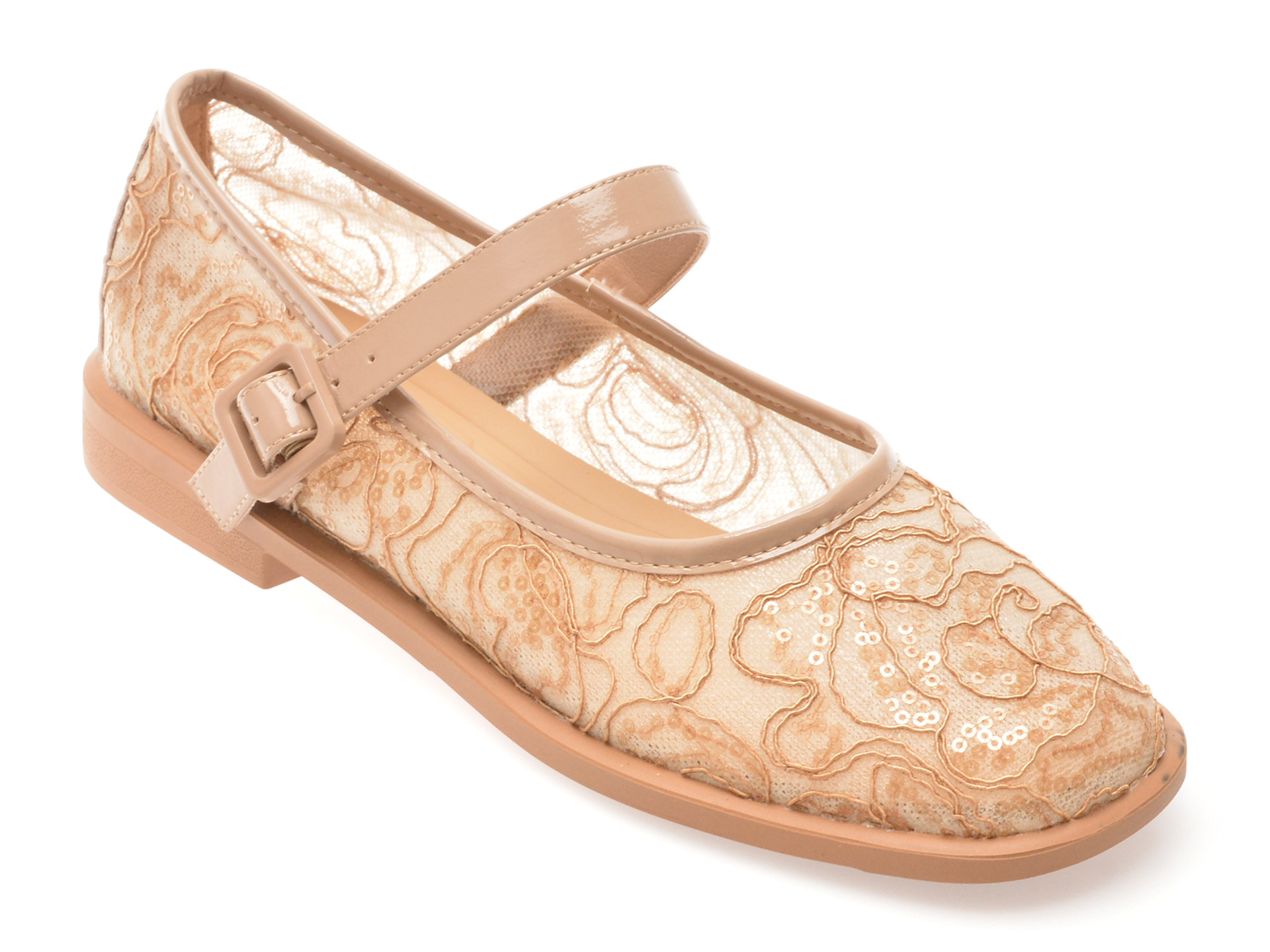 Balerini EPICA nude, V732G26, din material textil