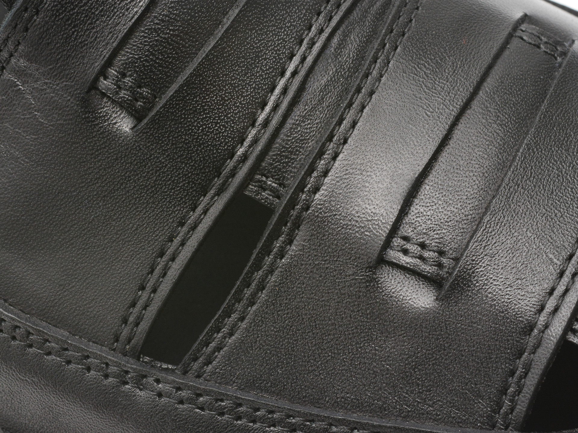 Sandale OTTER negre, 9562, din piele naturala