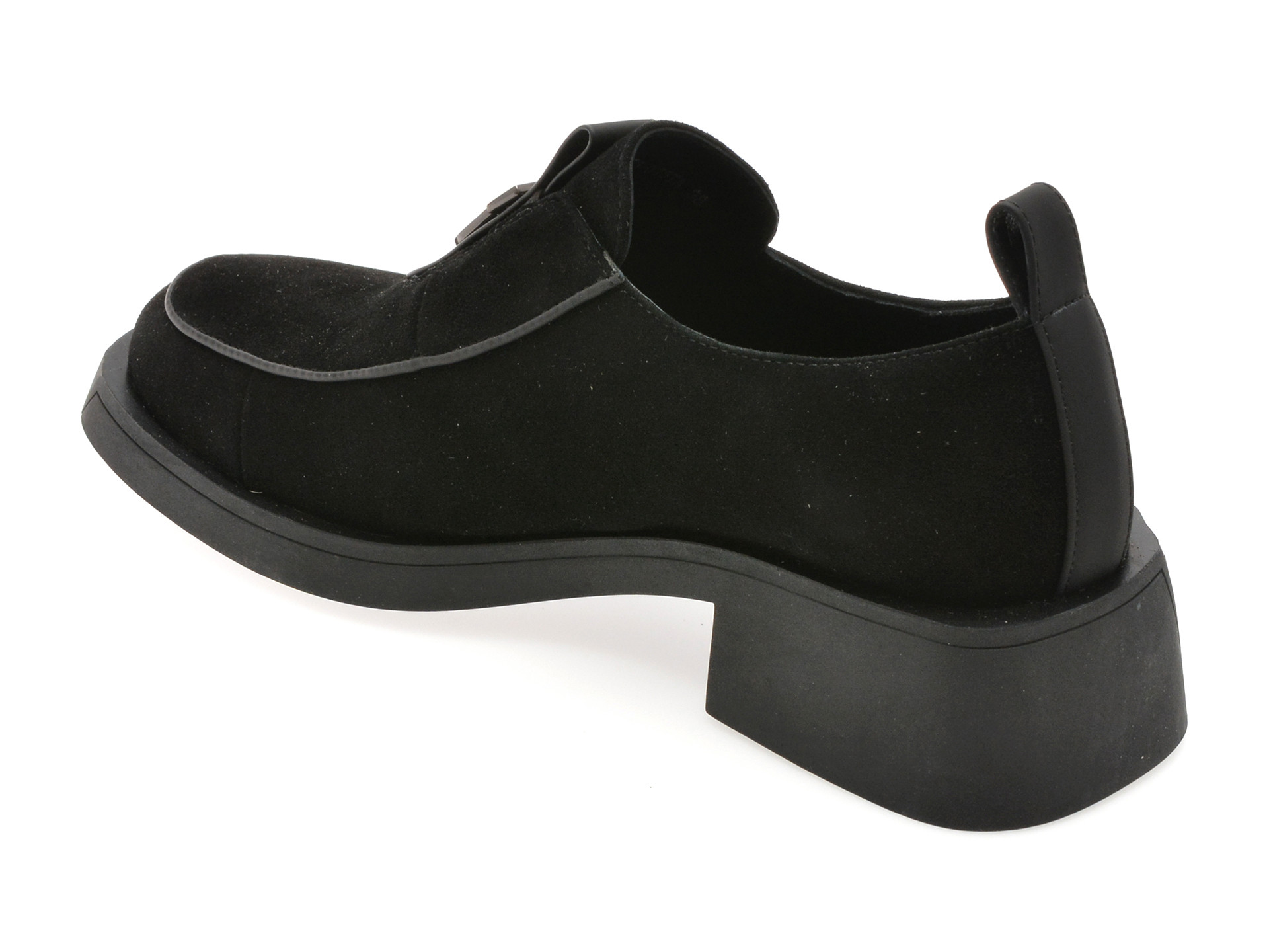Pantofi EPICA negri, LD1139, din piele intoarsa