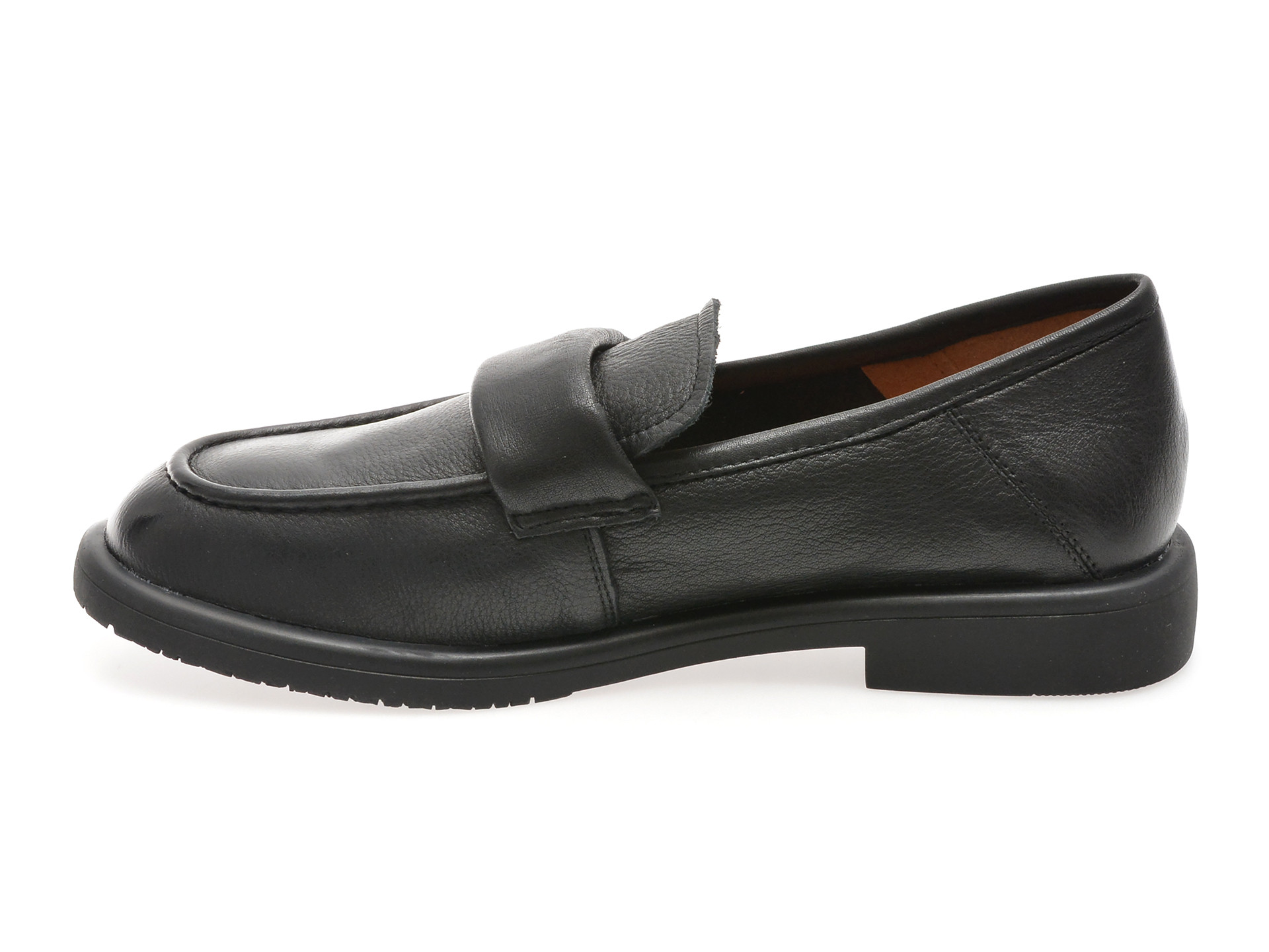 Mocasini IMAGE negri, 2307, din piele naturala