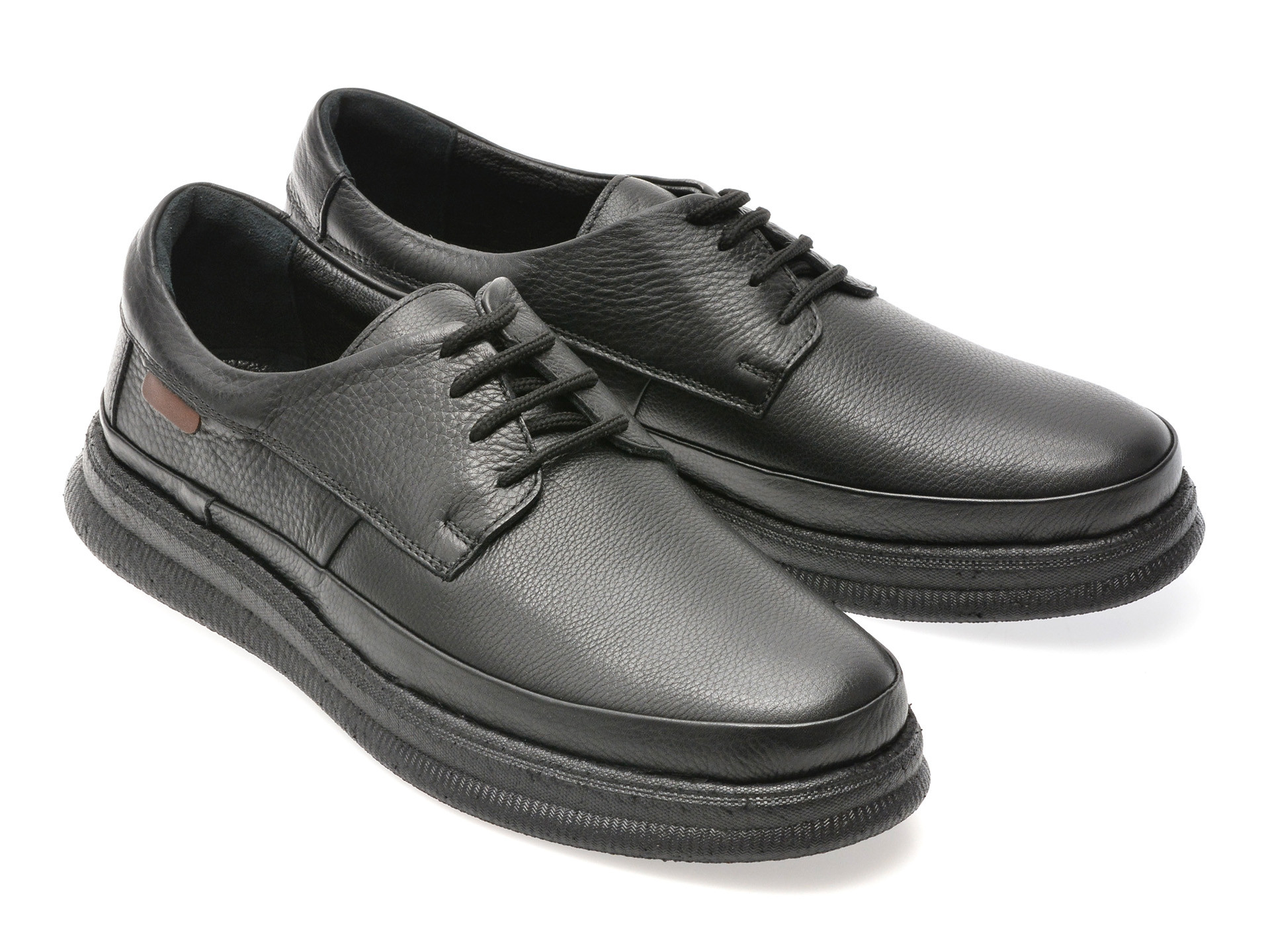 Pantofi OTTER negri, DD506, din piele naturala