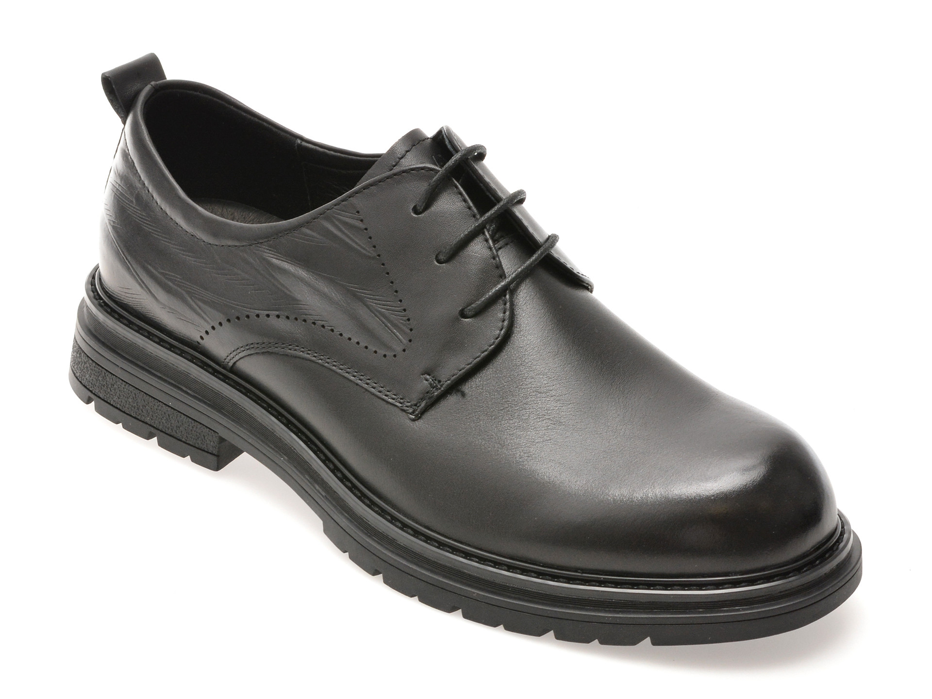 Pantofi EPICA negri, 9755, din piele naturala