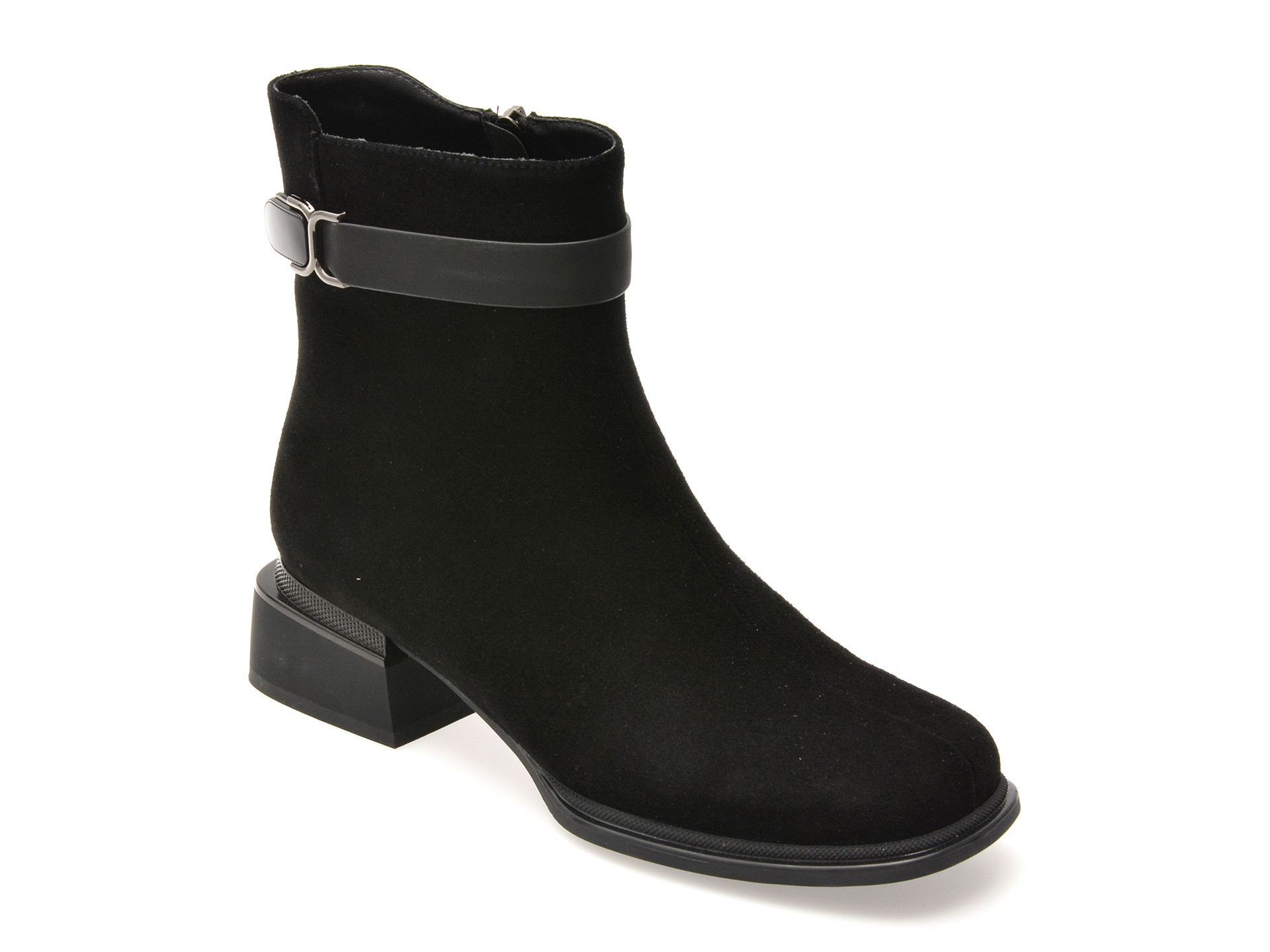 Ghete ALDO negre, AT05, din piele intoarsa