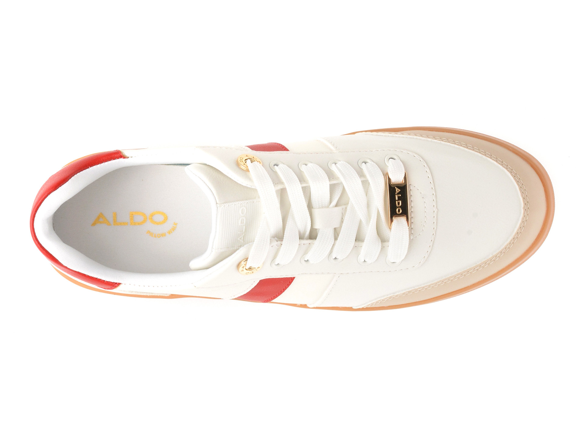 Pantofi sport ALDO albi, HESTIA 138, din piele ecologica