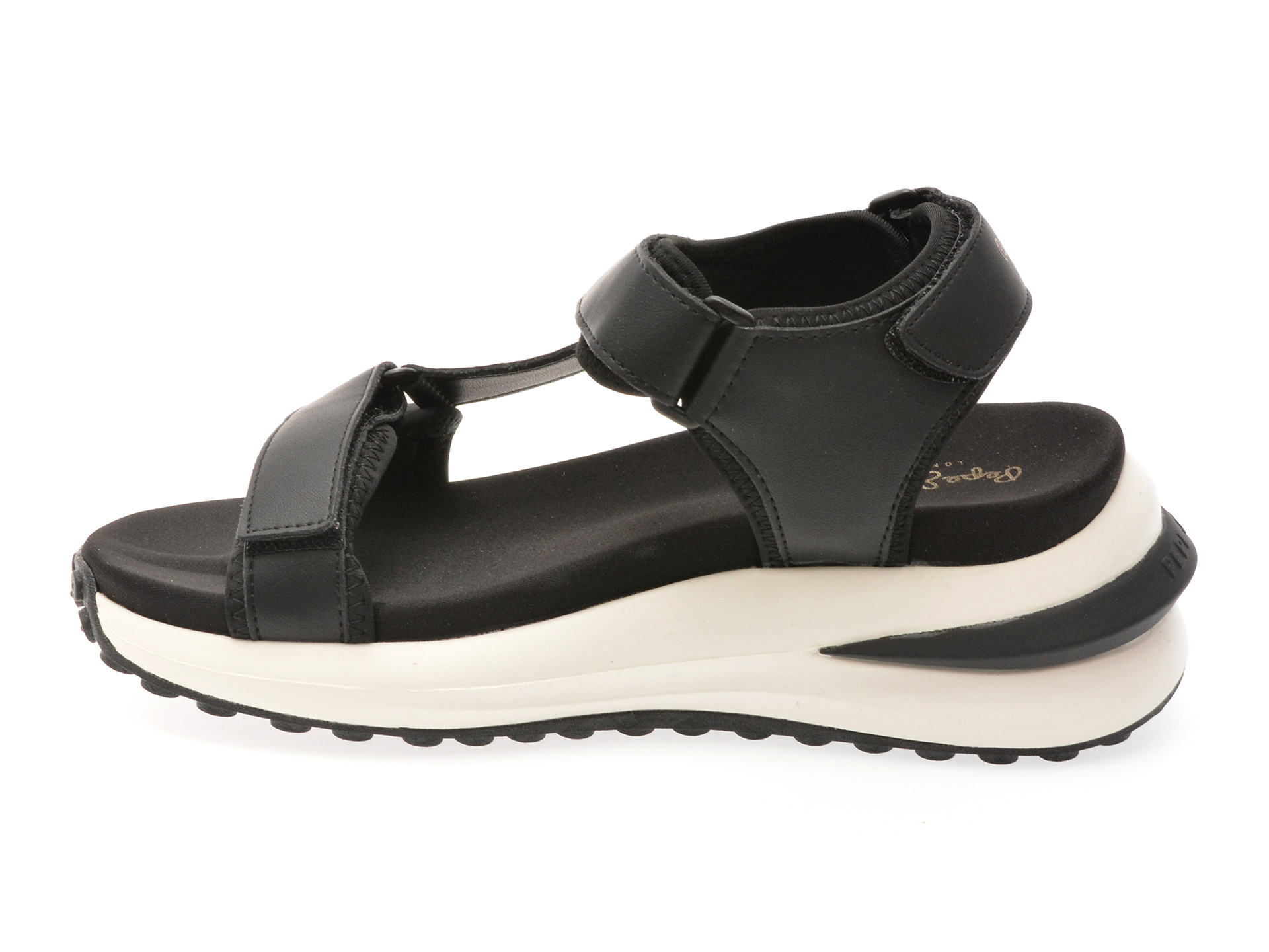 Sandale PEPE JEANS negre, WINSLOVE ACTION, din piele naturala