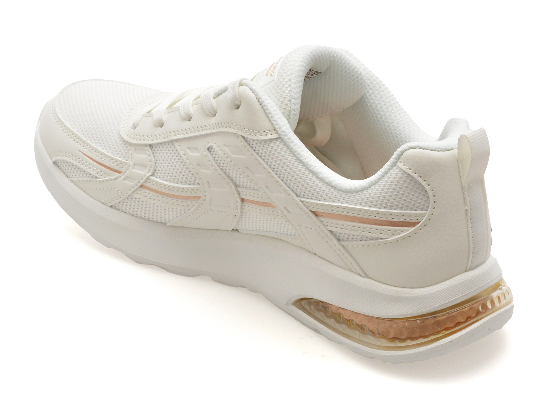 Pantofi sport SKECHERS albi, BOBS VISION AIR, din material textil