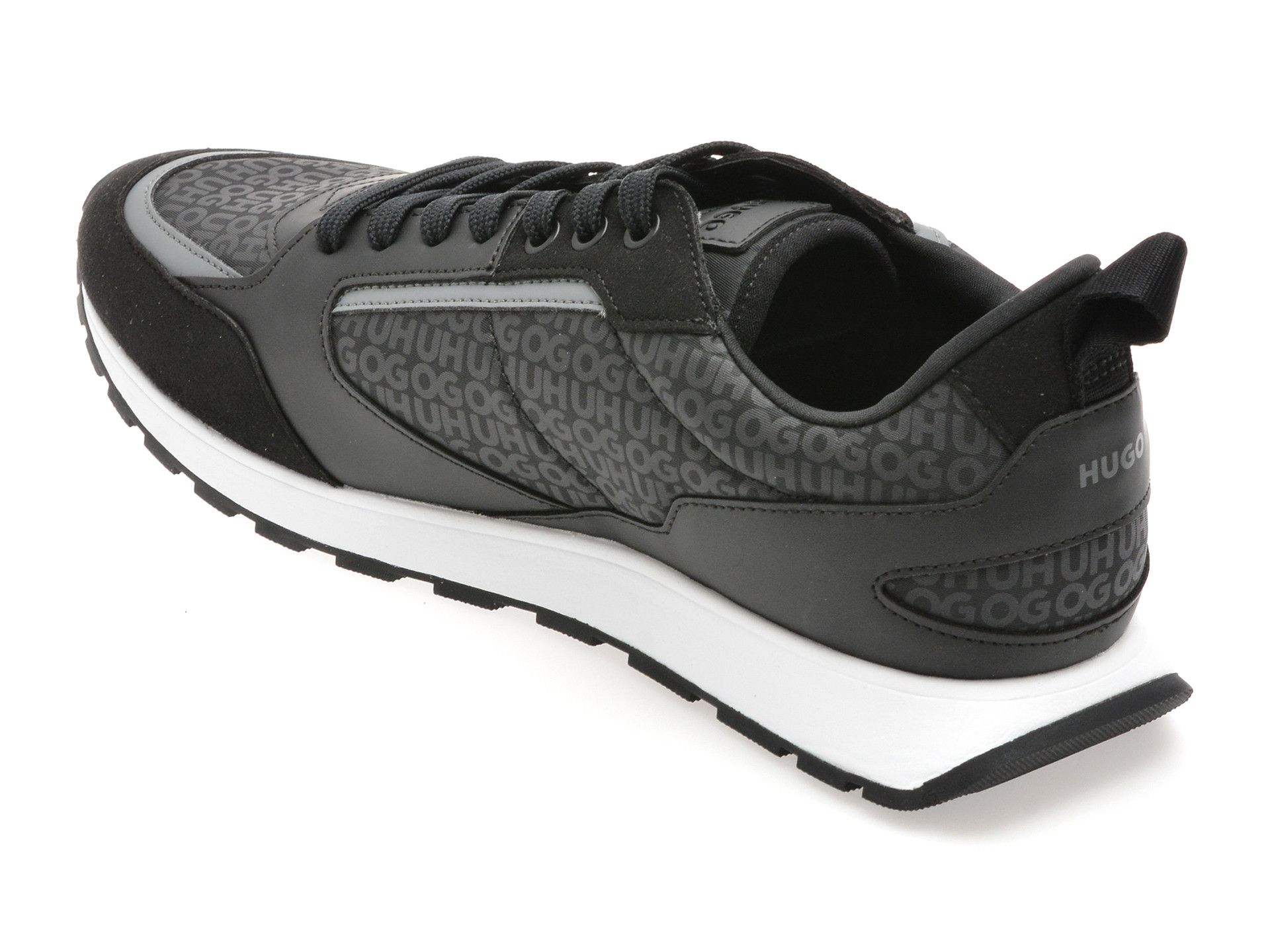 Pantofi sport HUGO negri, 6205, din material textil