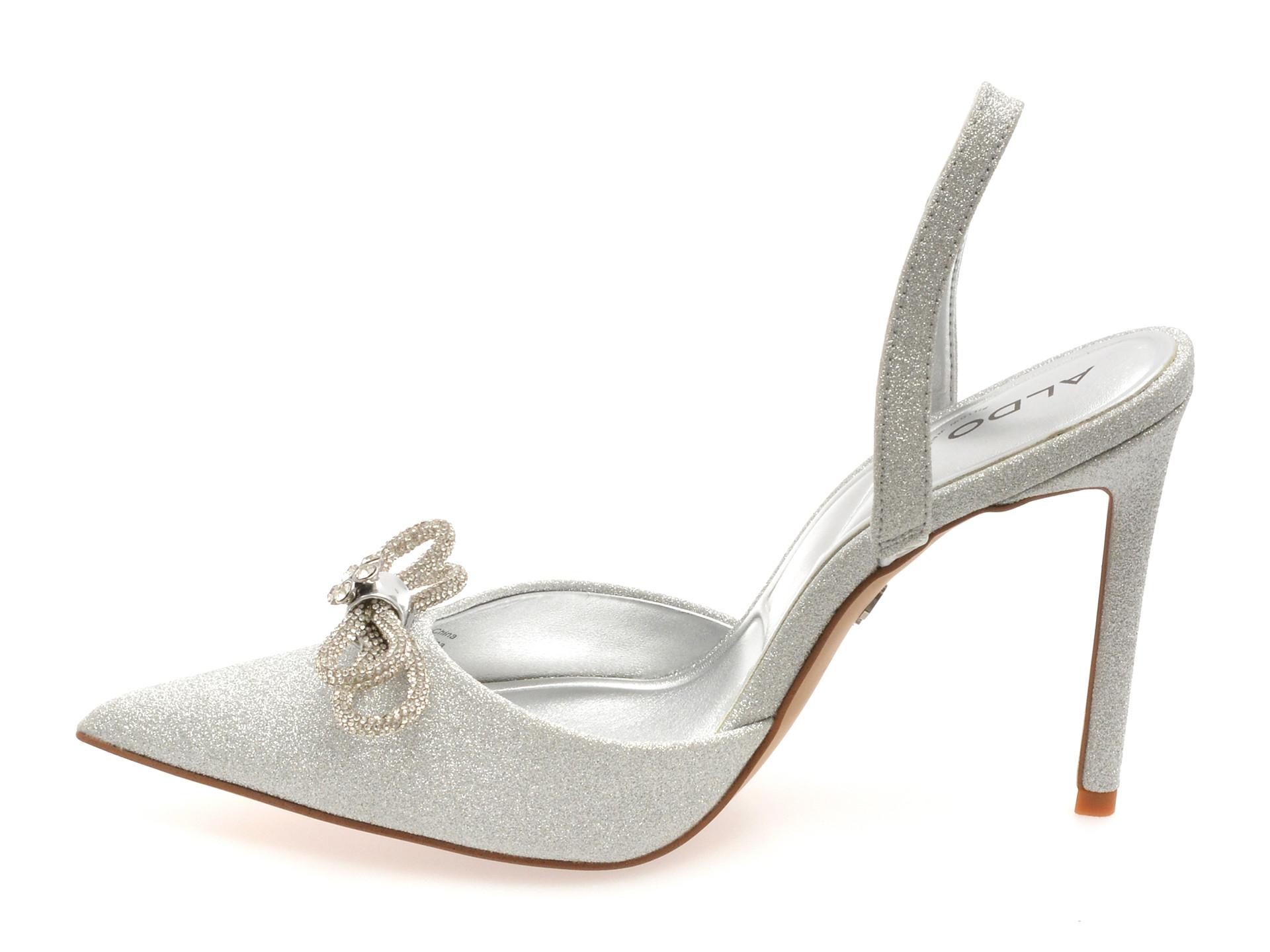 Pantofi eleganti ALDO argintii, ADDIE 040, din piele ecologica