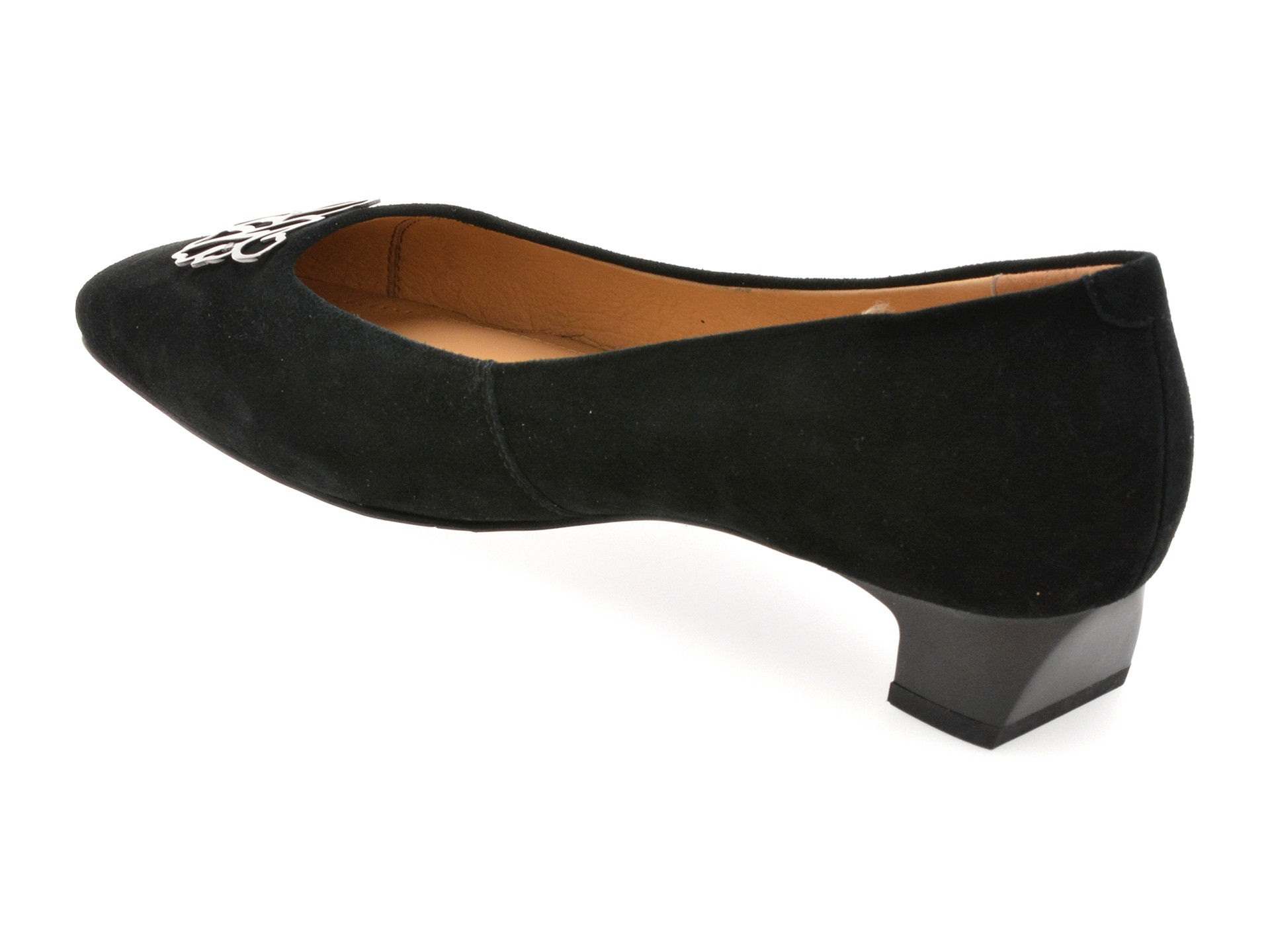 Balerini EPICA negri, 502807, din piele intoarsa