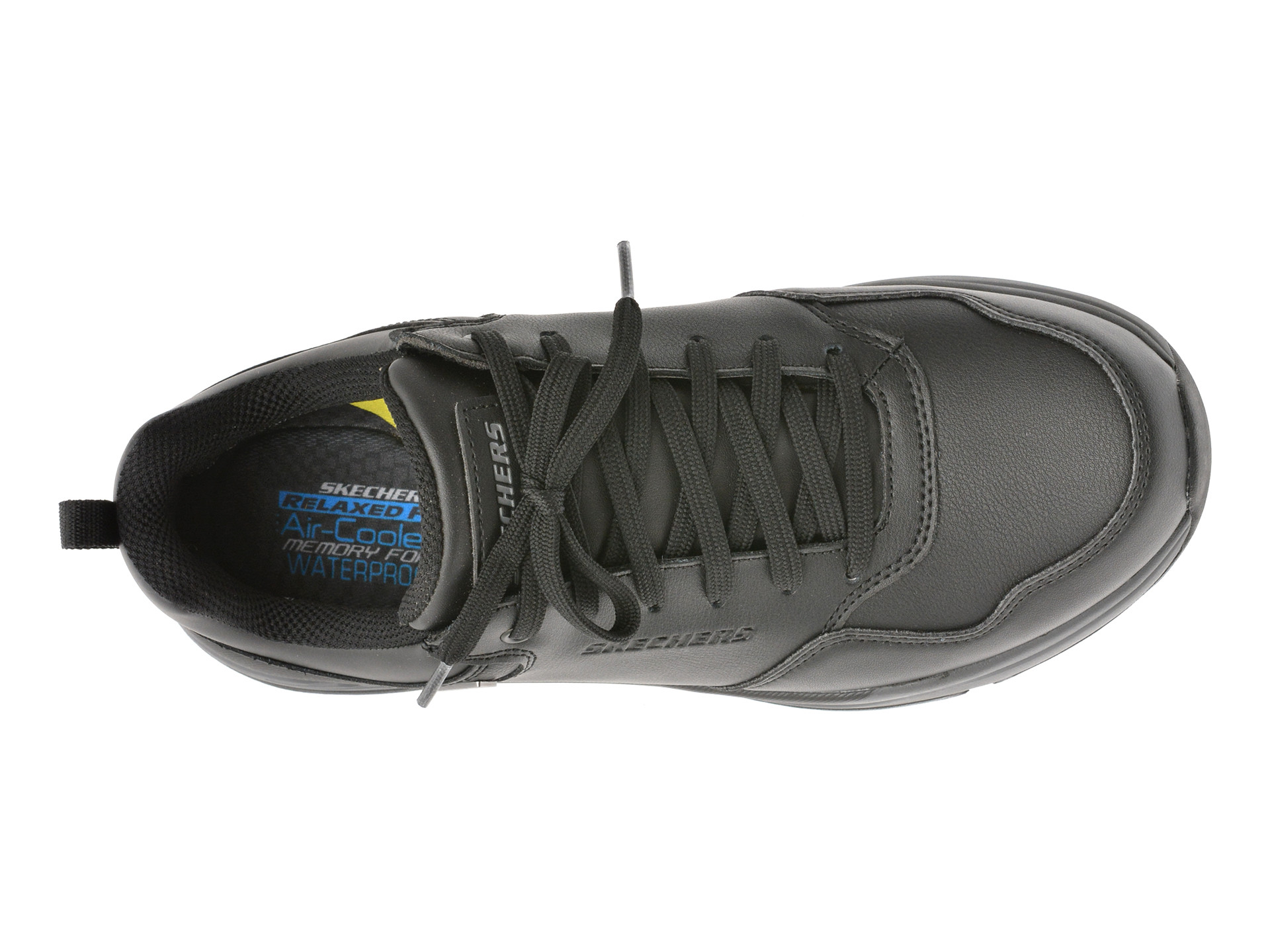 Pantofi sport SKECHERS negri, BENAGO, din piele naturala