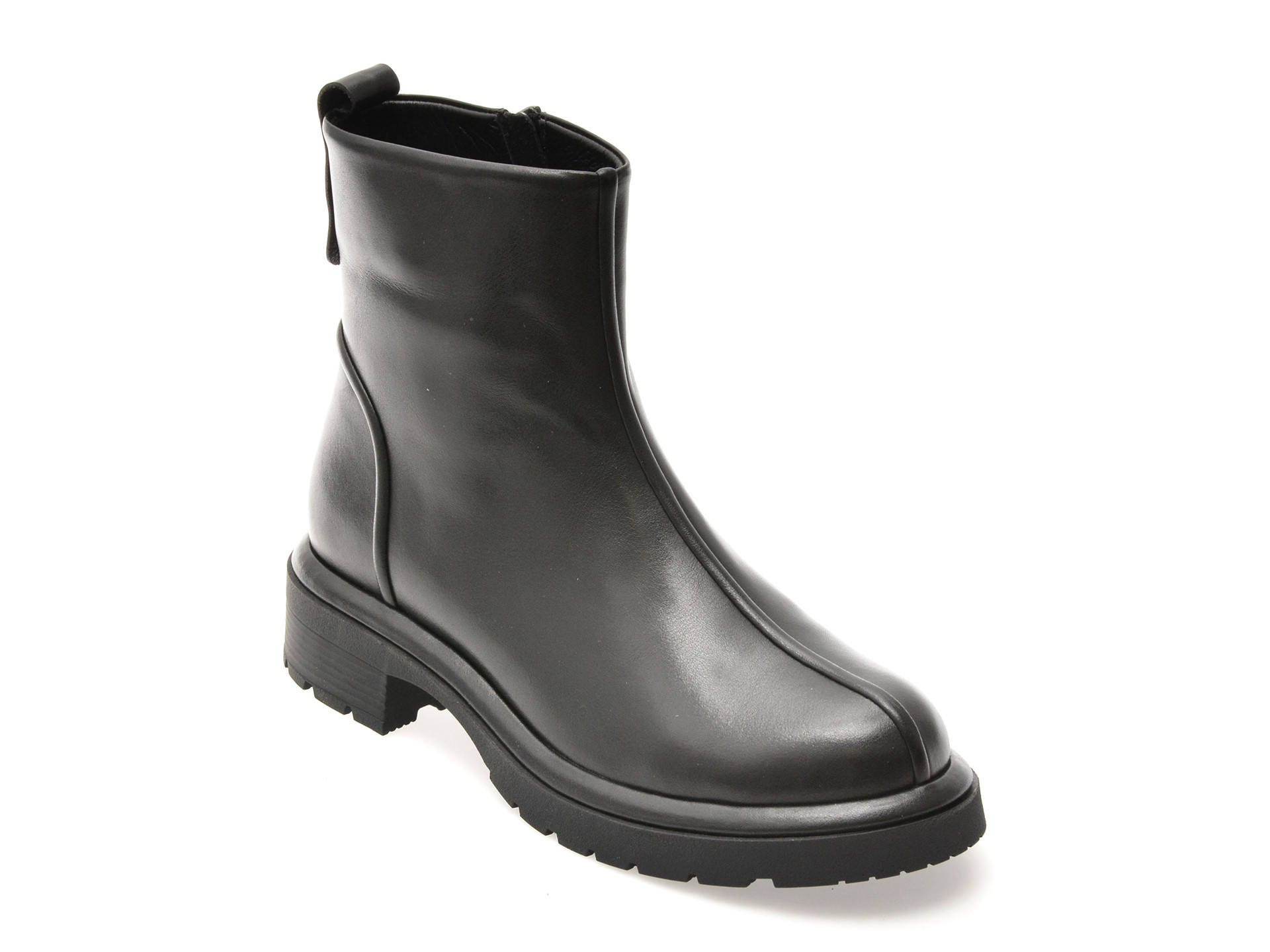 Ghete IMAGE negre, 1504005, din piele naturala