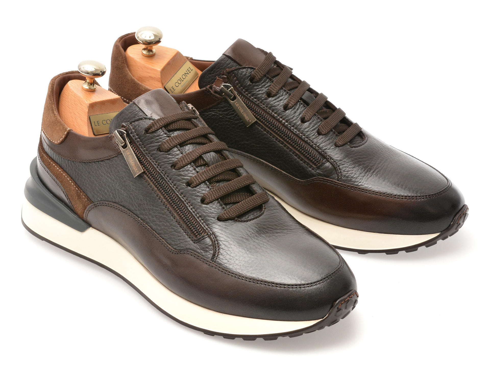 Pantofi sport LE COLONEL maro, 66442, din piele naturala