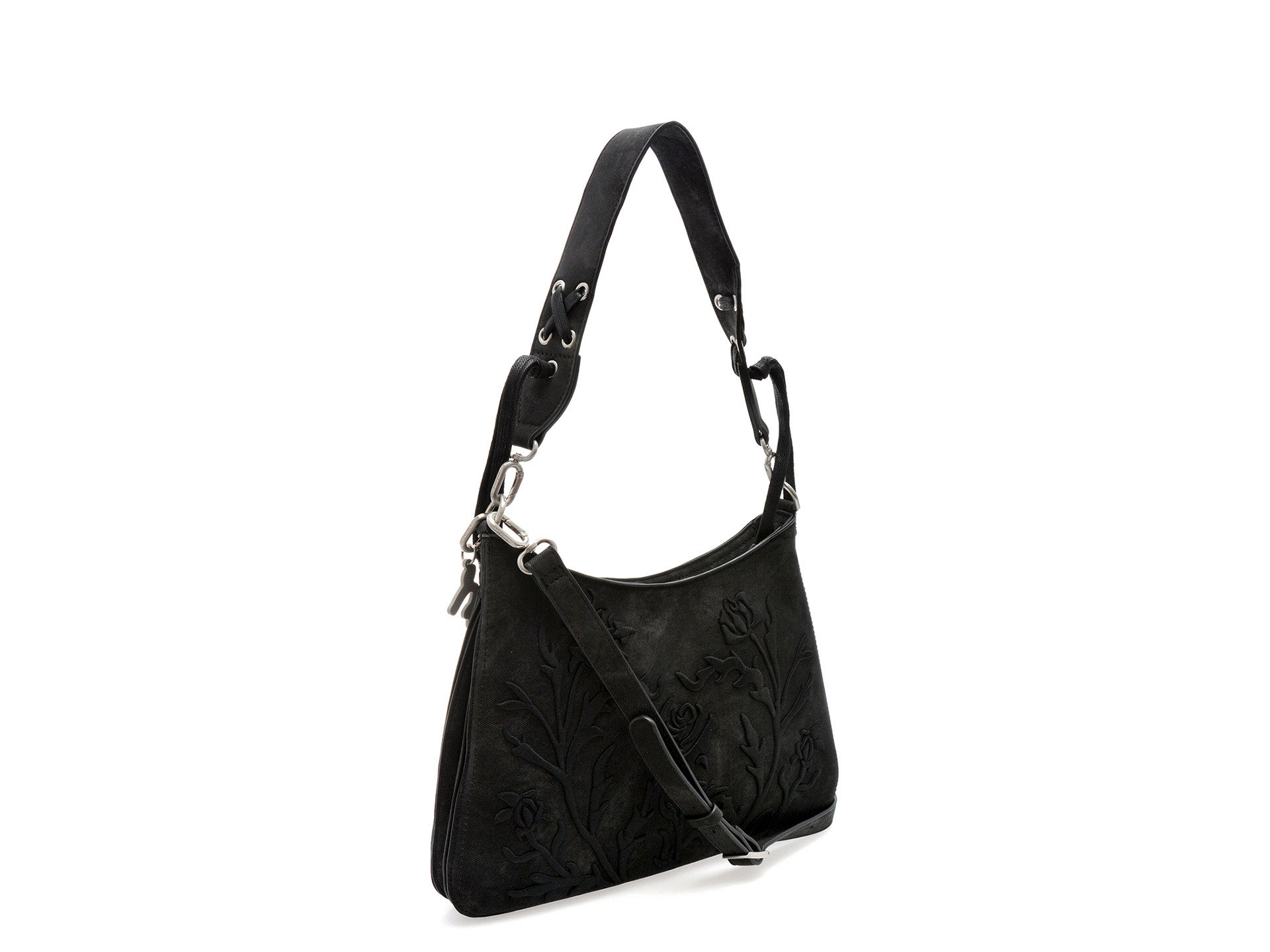 Geanta DESIGUAL neagra, WAXP40, din piele ecologica