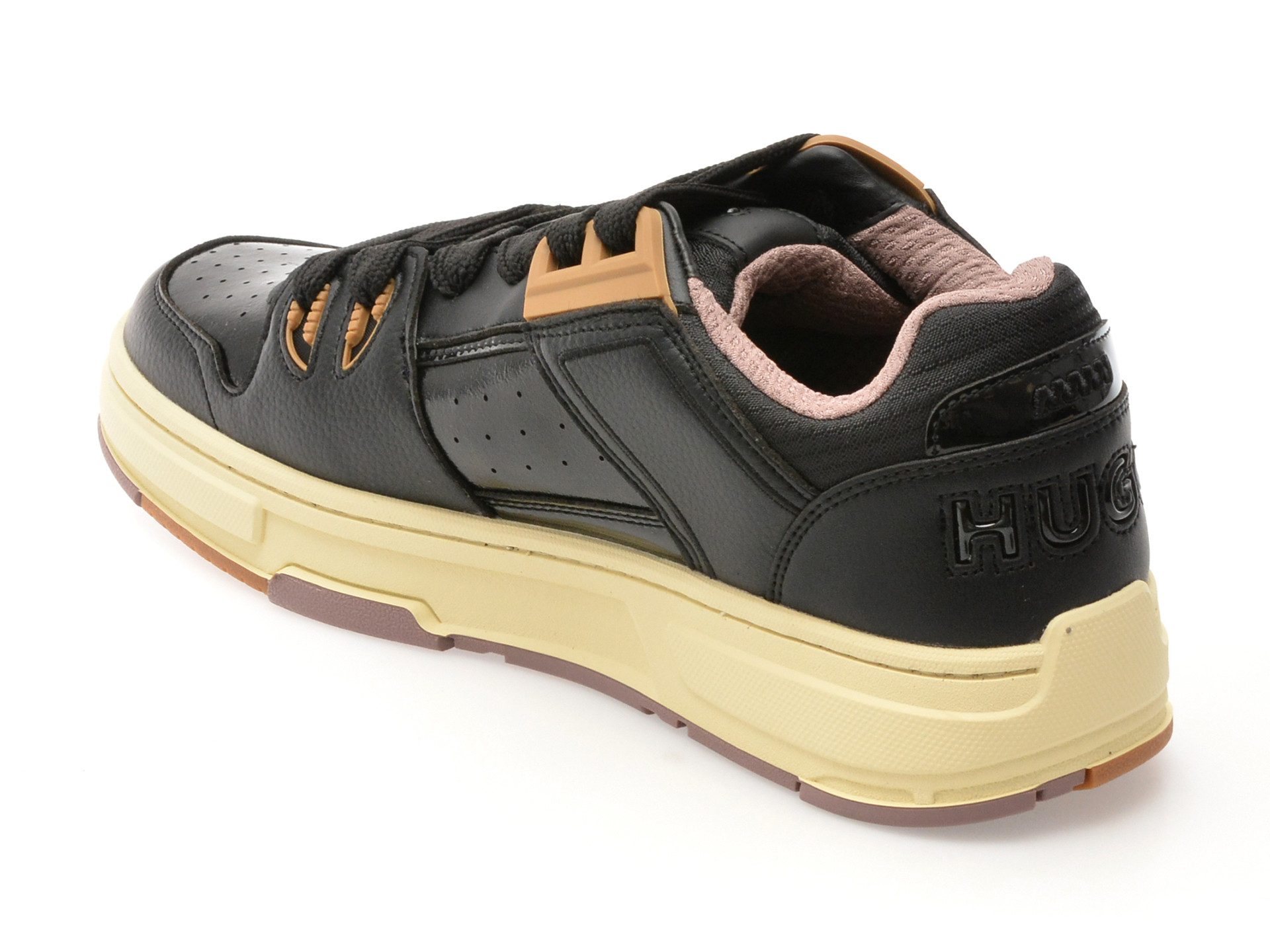 Pantofi sport HUGO negri, 8548, din piele ecologica