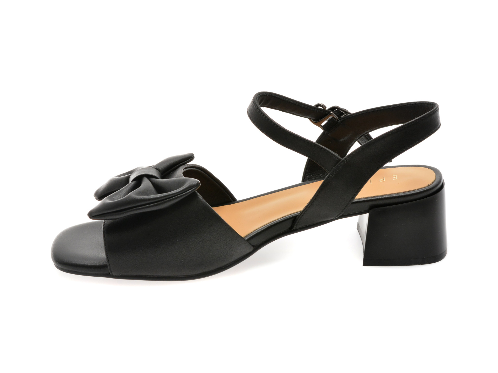 Sandale EPICA negre, 1295D29, din piele naturala