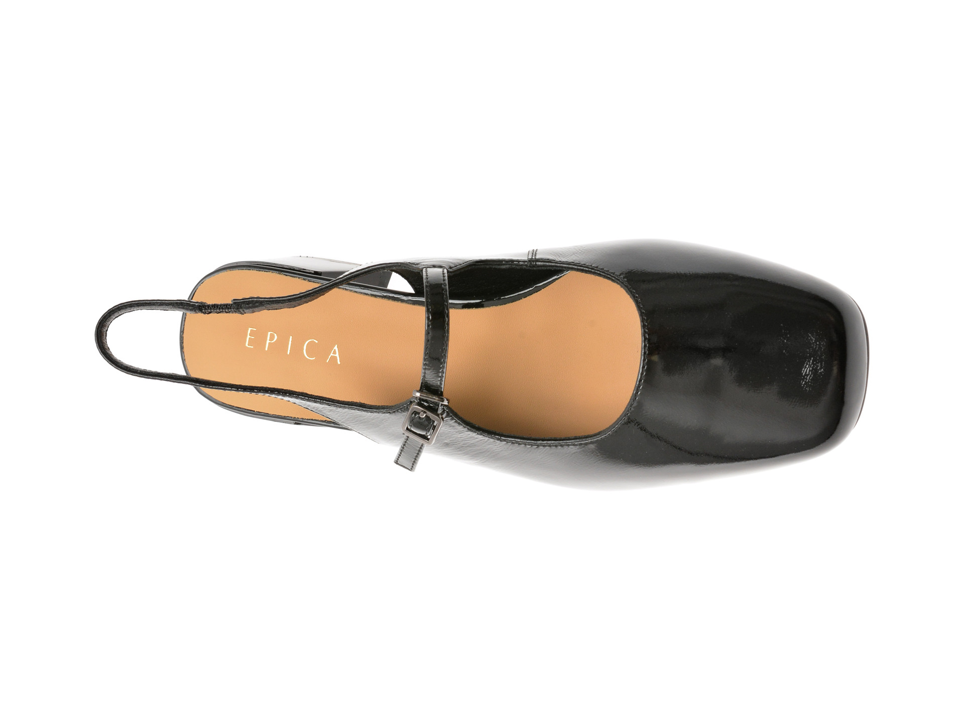 Pantofi EPICA negri, 1228H28, din piele naturala lacuita