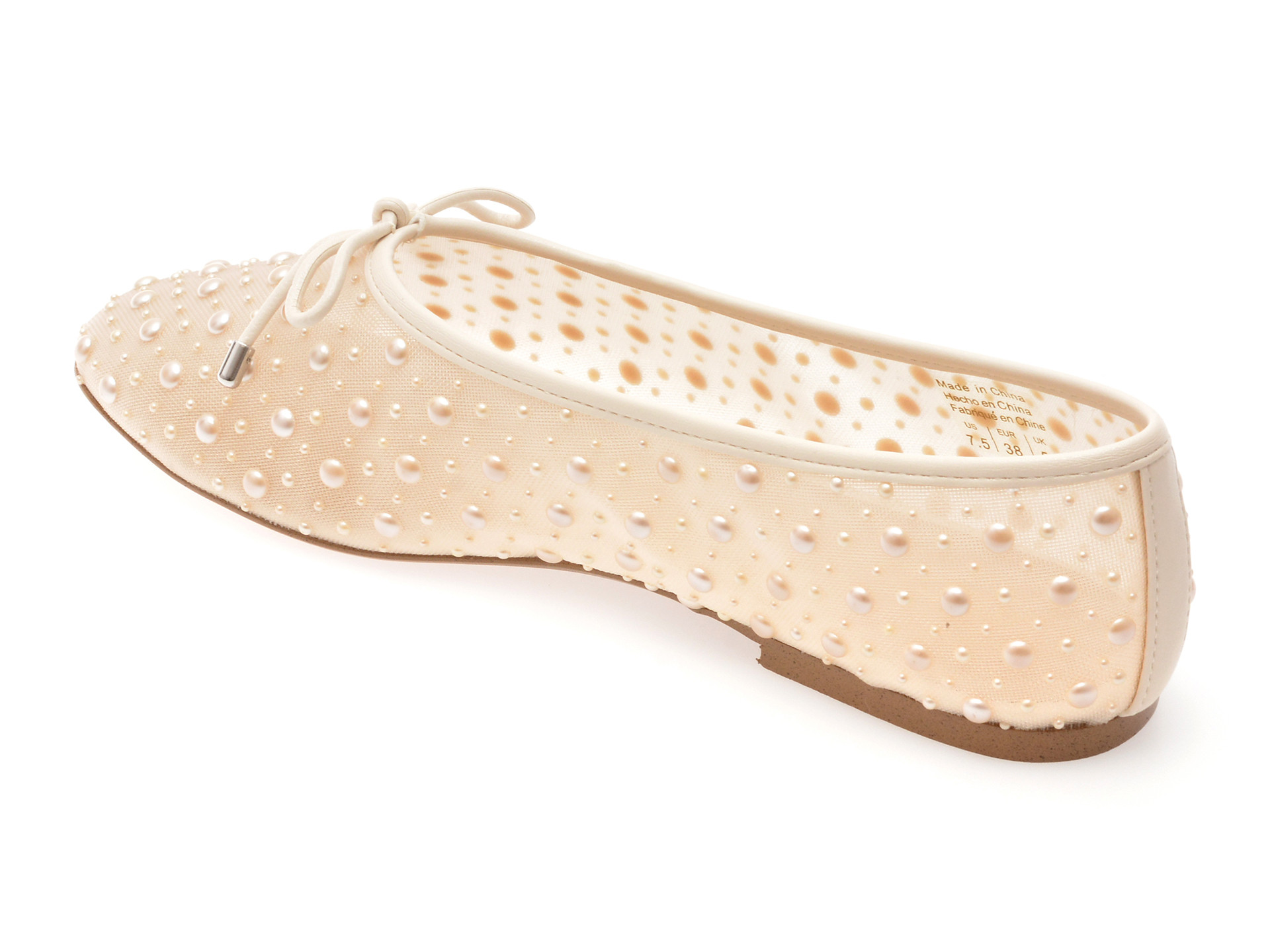 Balerini ALDO albi, JOSELIE 121, din material textil