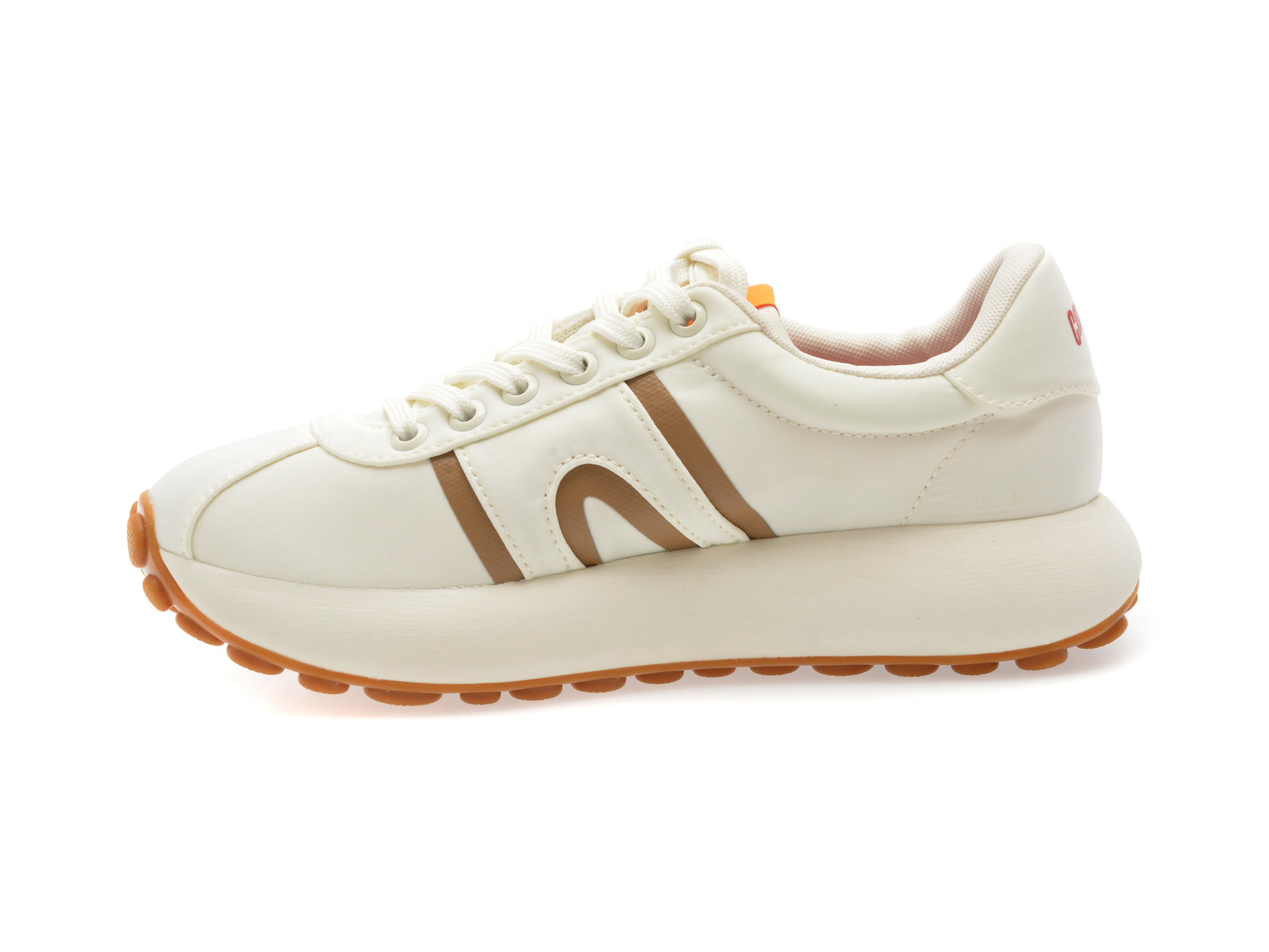 Pantofi sport CAMPER albi, PELOTAS, din material textil