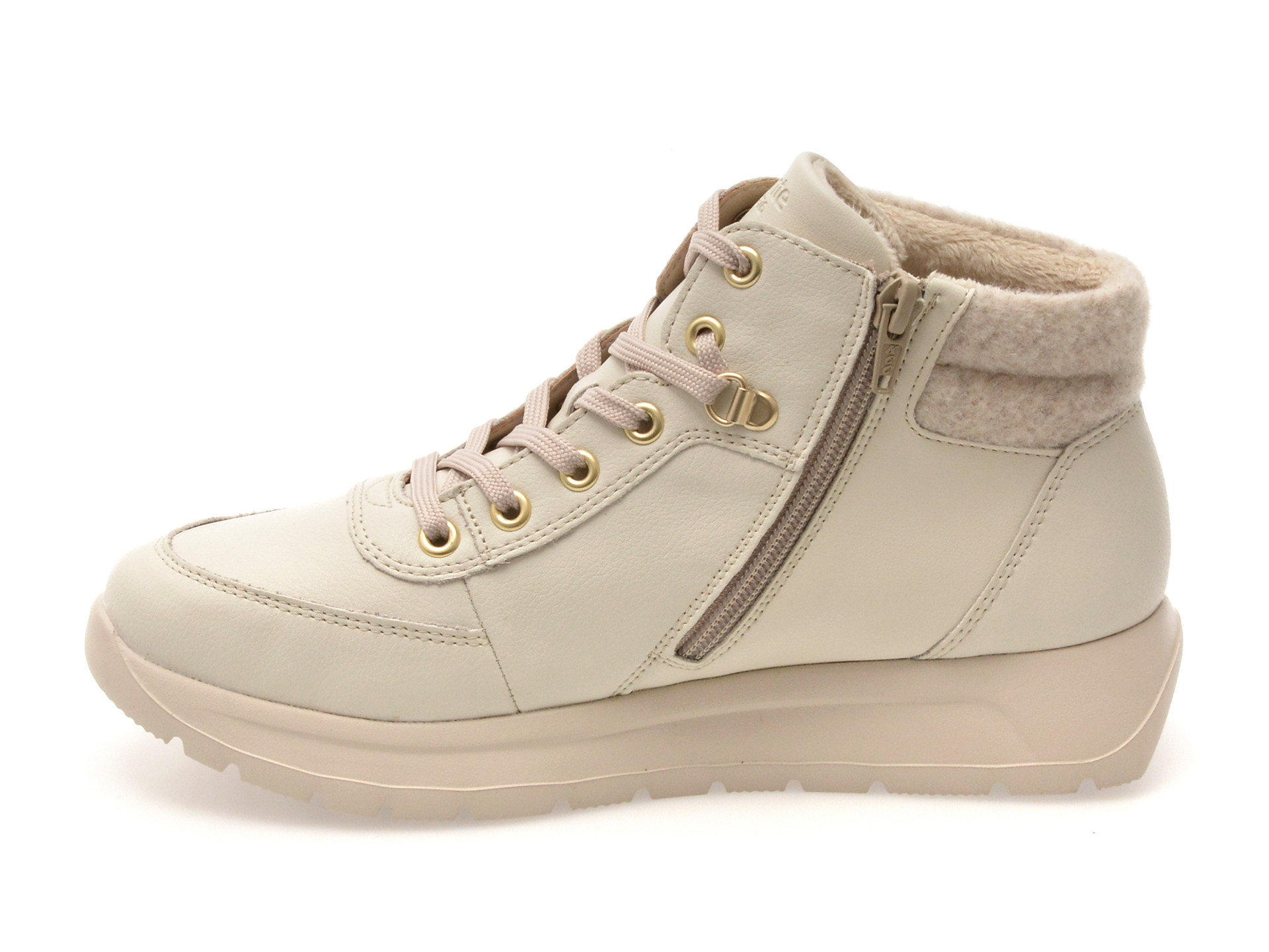 Ghete REMONTE albe, D2V71, din material textil