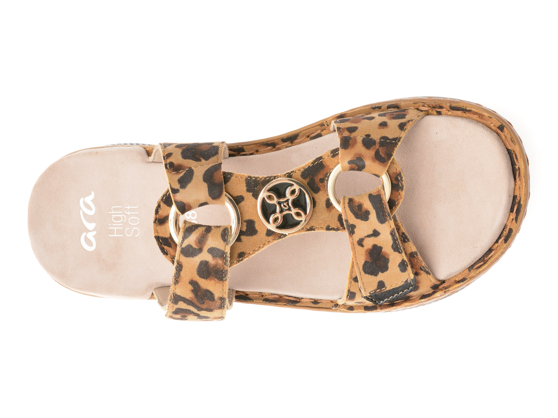 Papuci ARA maro, 29003, din piele ecologica