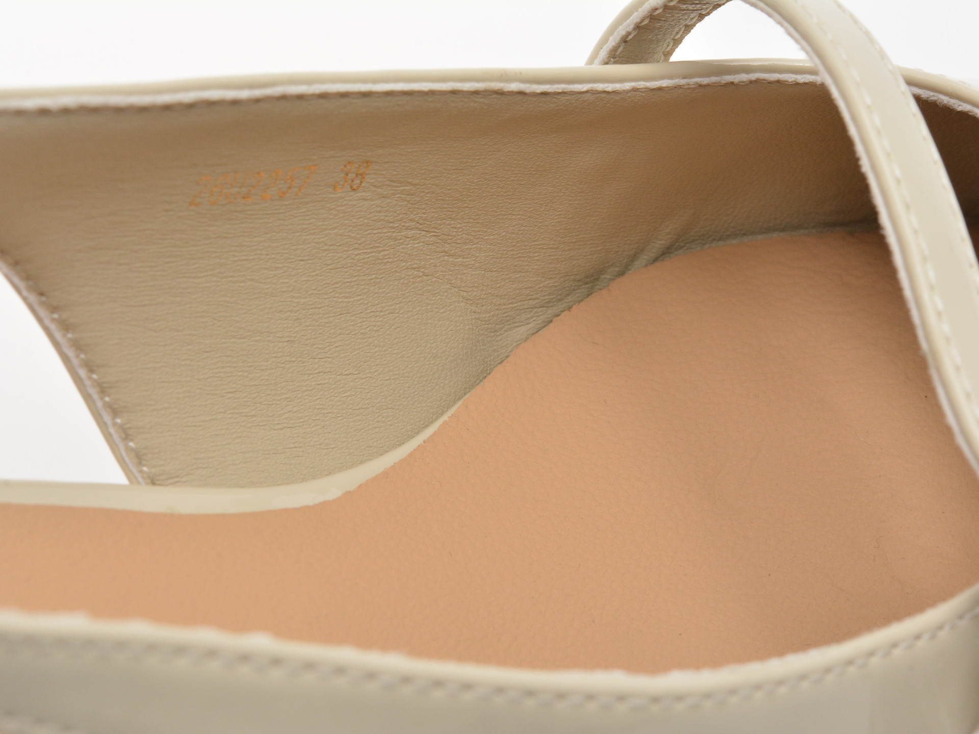 Pantofi eleganti EPICA bej, 26U2257, din piele ecologica lacuita