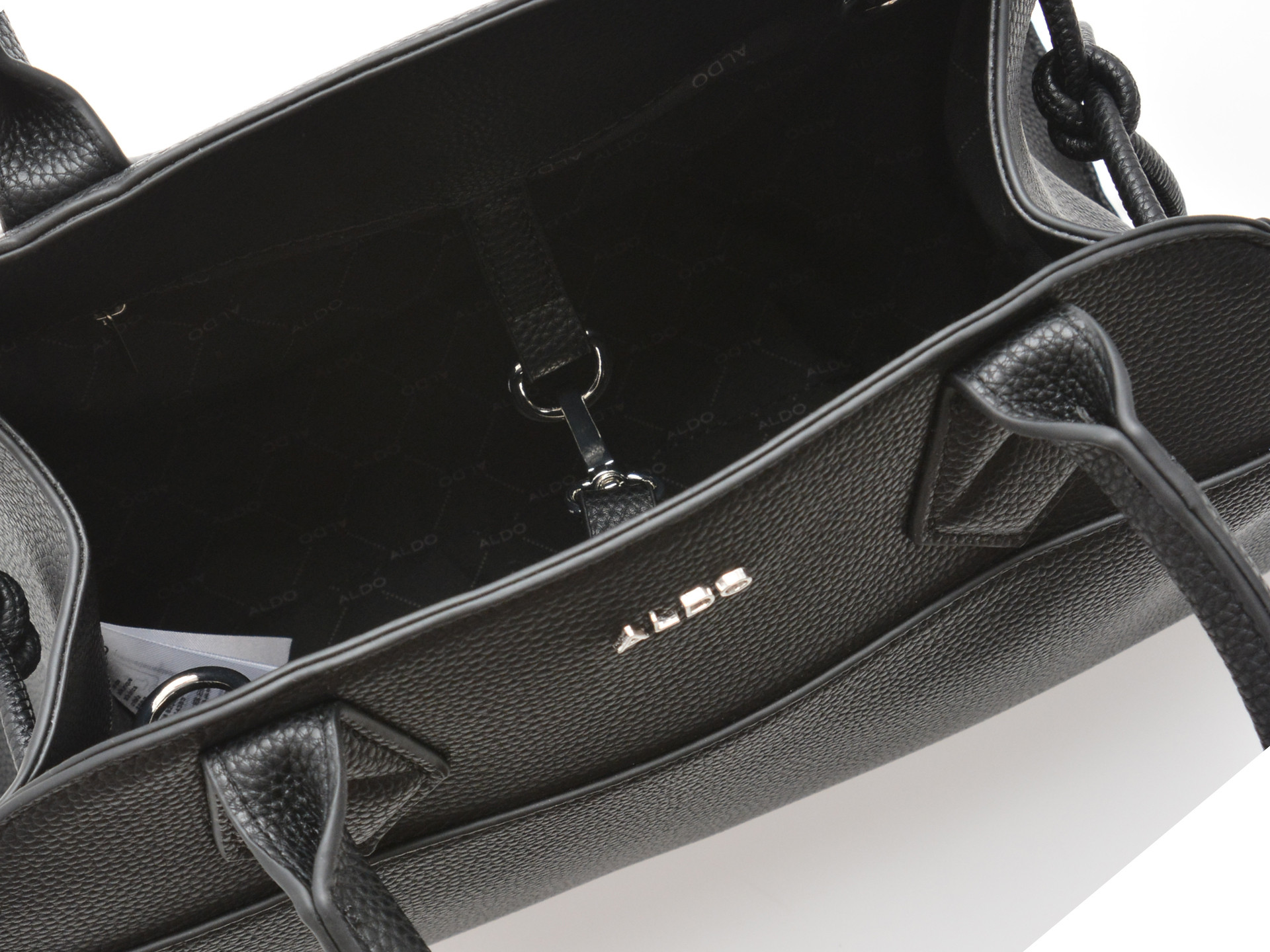 Geanta ALDO neagra, LONNON 001, din piele ecologica