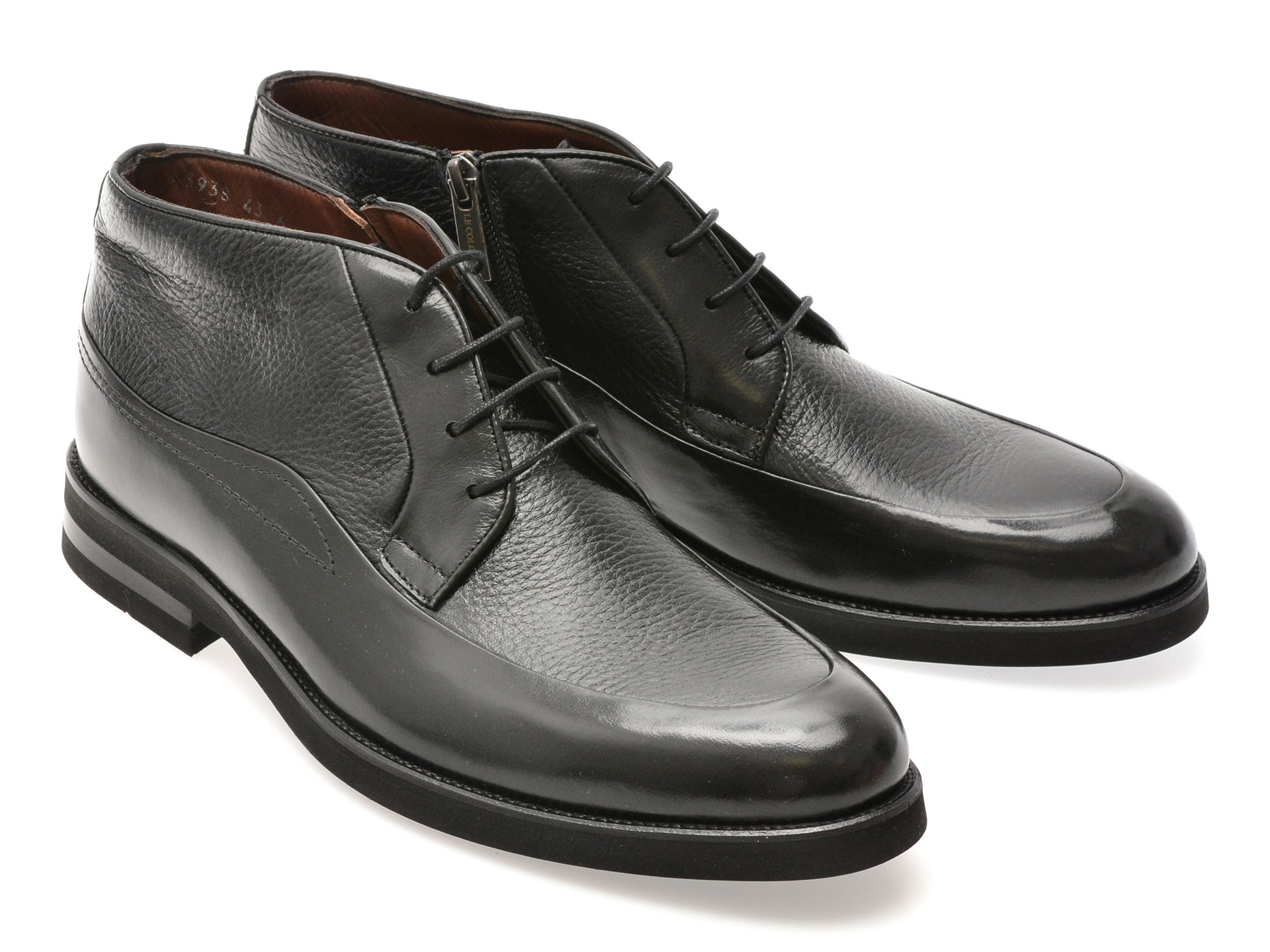 Ghete elegante LE COLONEL negre, 63938, din piele naturala